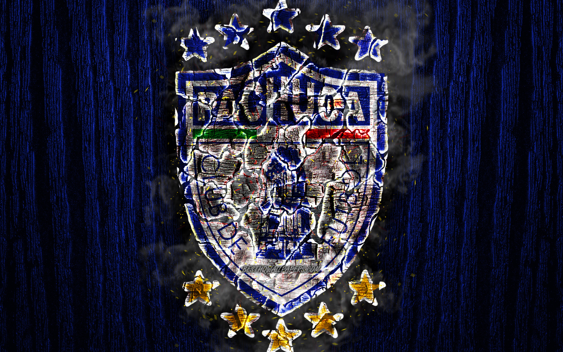 1920x1200 Download wallpaper Club Pachuca, scorched logo, Primera Division, Desktop