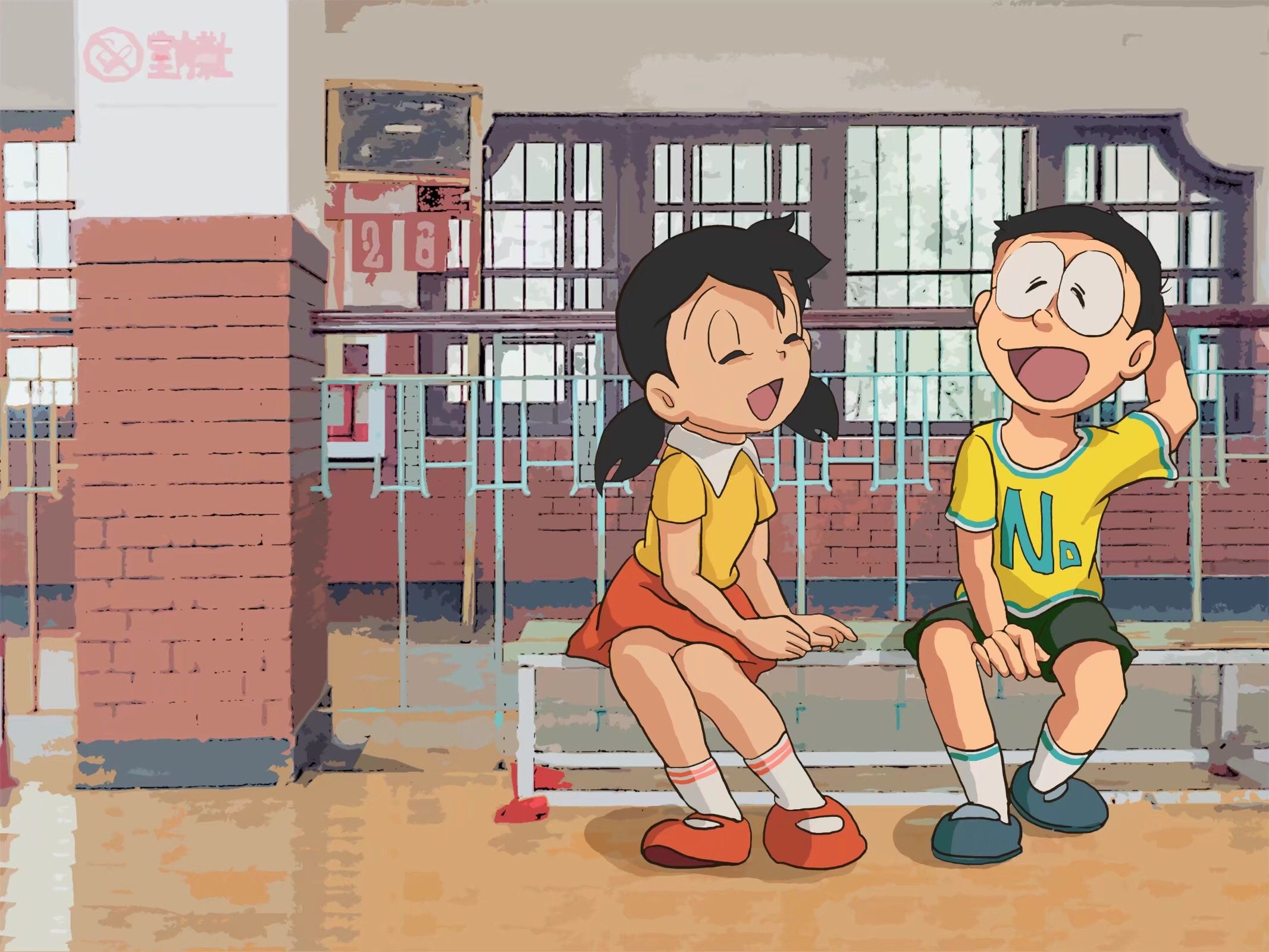 2140x1600 Nobita Nobi And Shizuka, Desktop