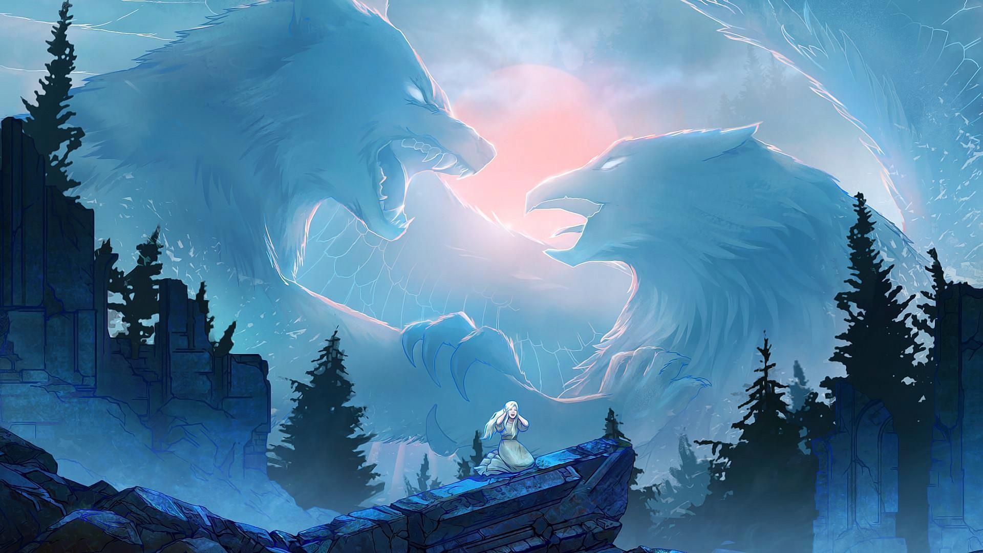 1920x1080 Ice Wolf Wallpaper, Desktop