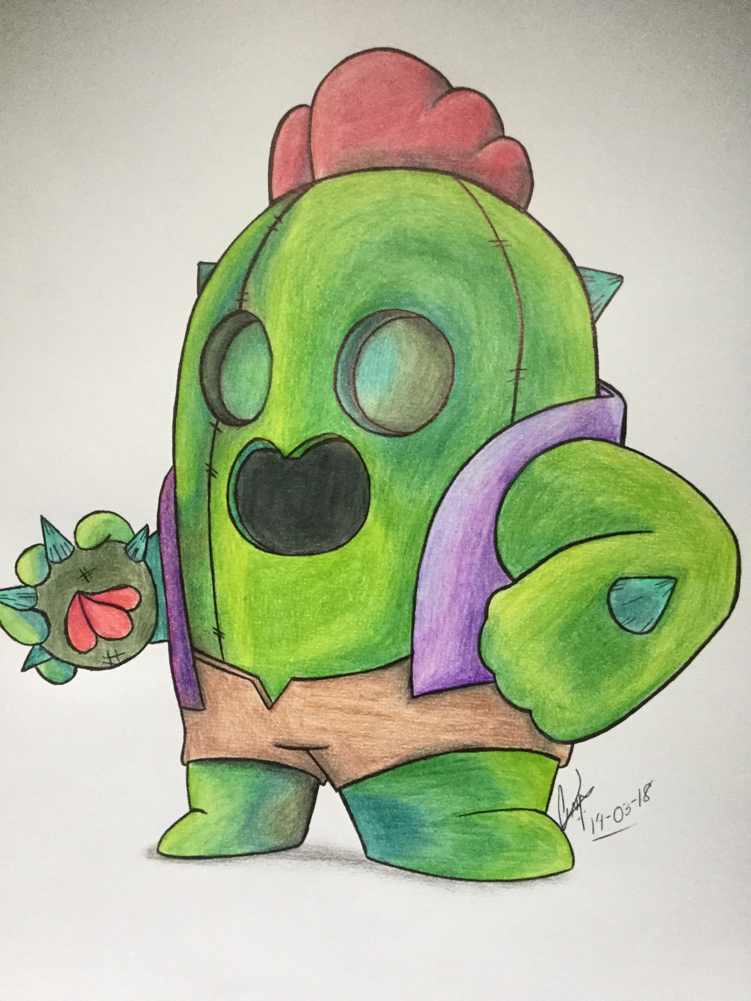 1540x2050 Brawl Stars Spike, Phone