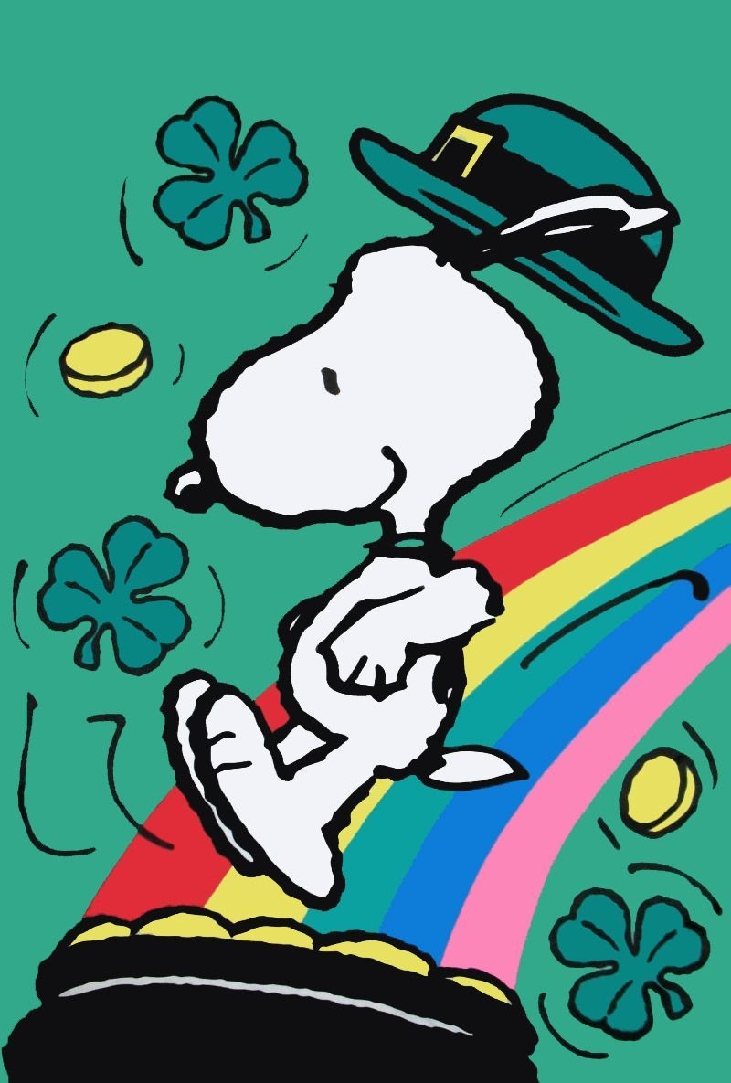 800x1190 Free download SNOOPY ST PATRICKS DAY Flag Snoopn4pnutscom, Phone