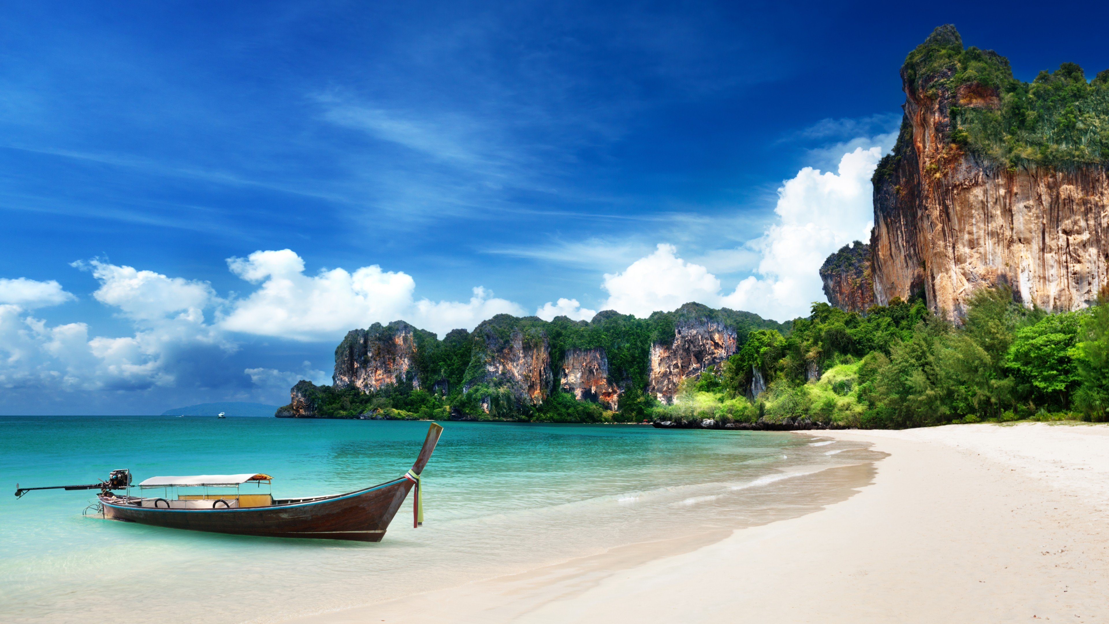 3840x2160 Wallpaper Krabi Beach, HD, 4k wallpaper, Thailand, Best Beaches, Desktop