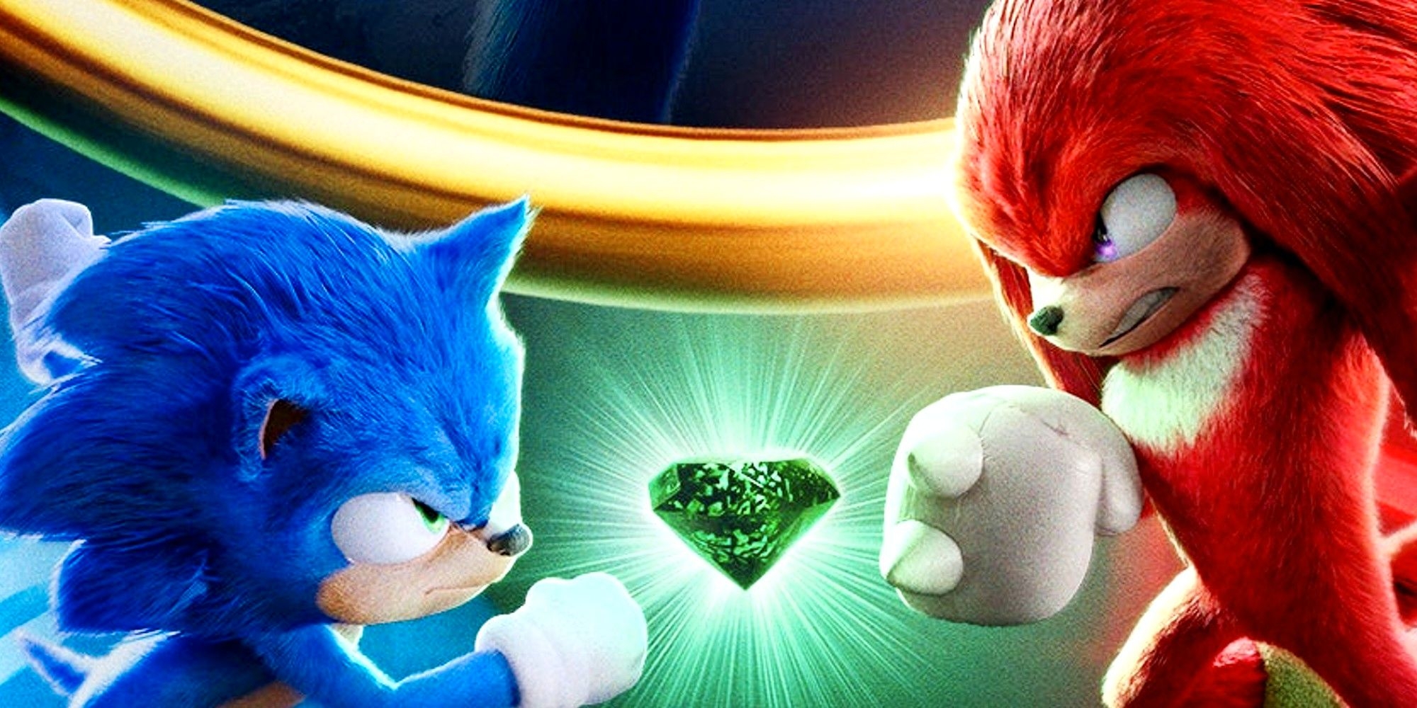 2000x1000 Sonic The Hedgehog 2 Poster Teases Clash Over The Chaos Emerald, Dual Screen