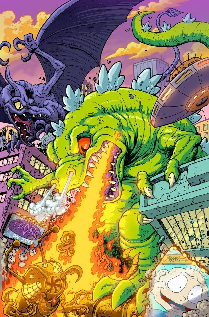 730x1110 Rugrats Reptar Cover for Kaboom by KaijuSamurai. Cartoon, Phone