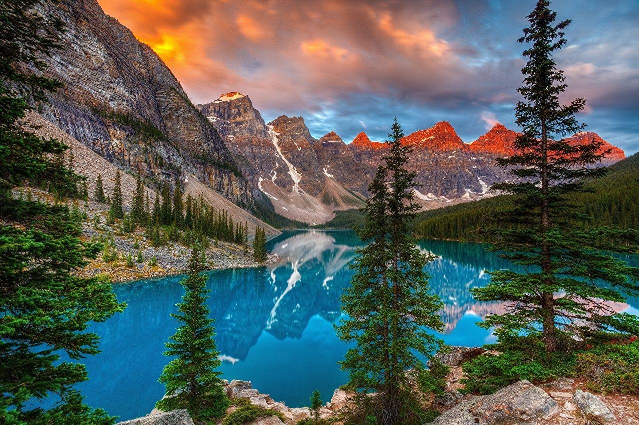 1280x860 Wallpaper Canada Moraine Lake Alberta Valley of the Ten Peaks, Desktop