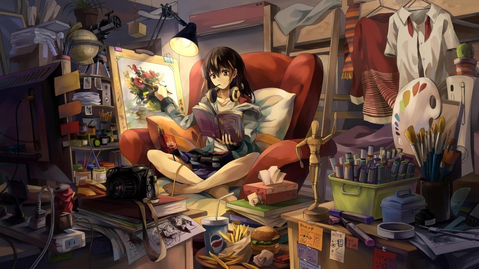 1920x1080 Anime Gamer Girl Wallpaper, Desktop