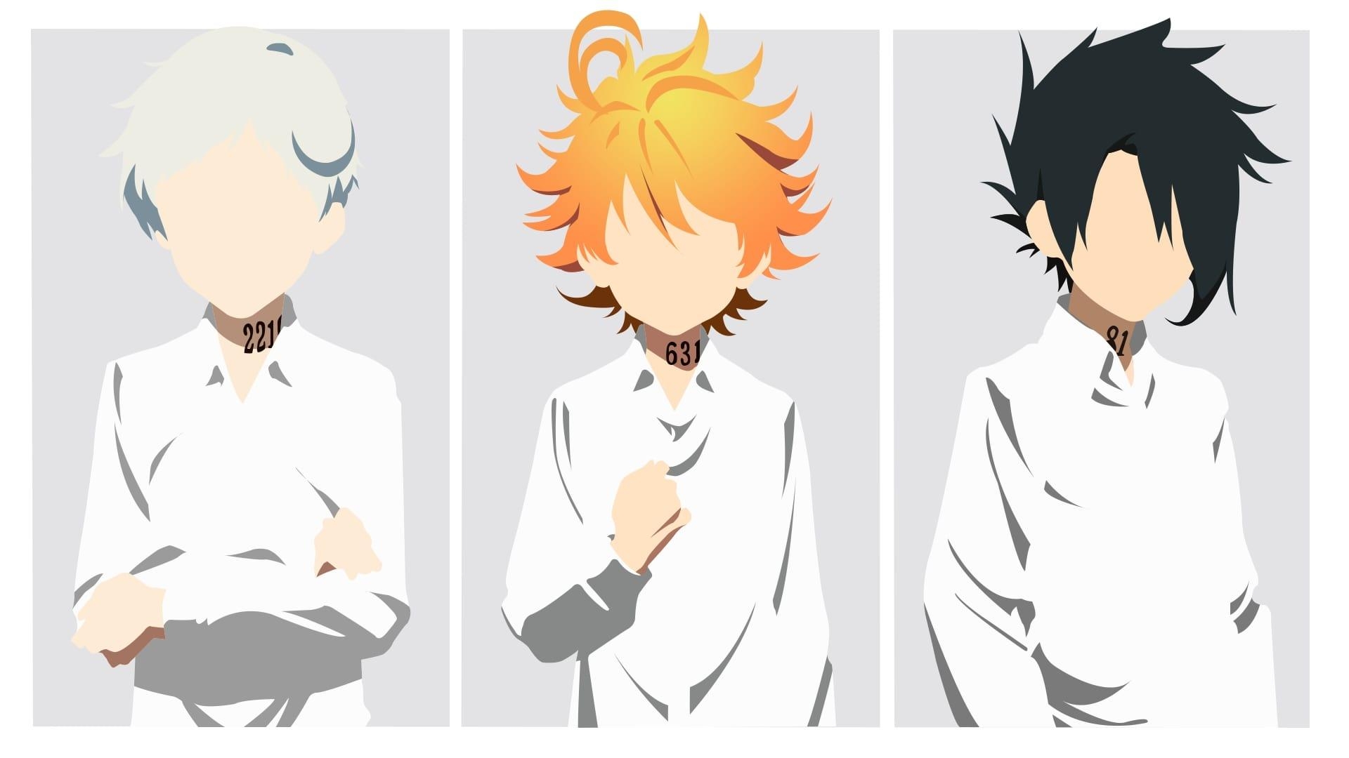 1920x1080 Wallpaper of Emma, Norman, Ray, The Promised Neverland, Desktop