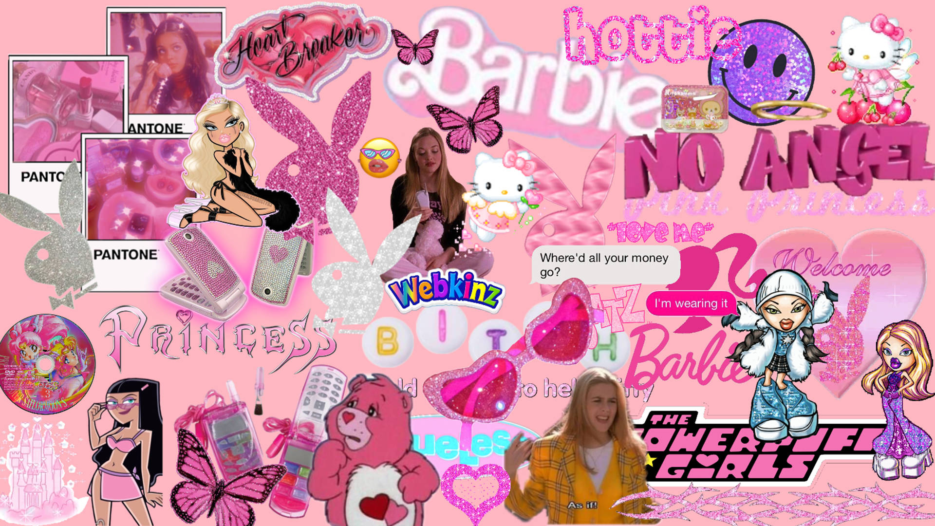 1920x1080 Download Y2k Barbie In Pink Wallpaper, Desktop