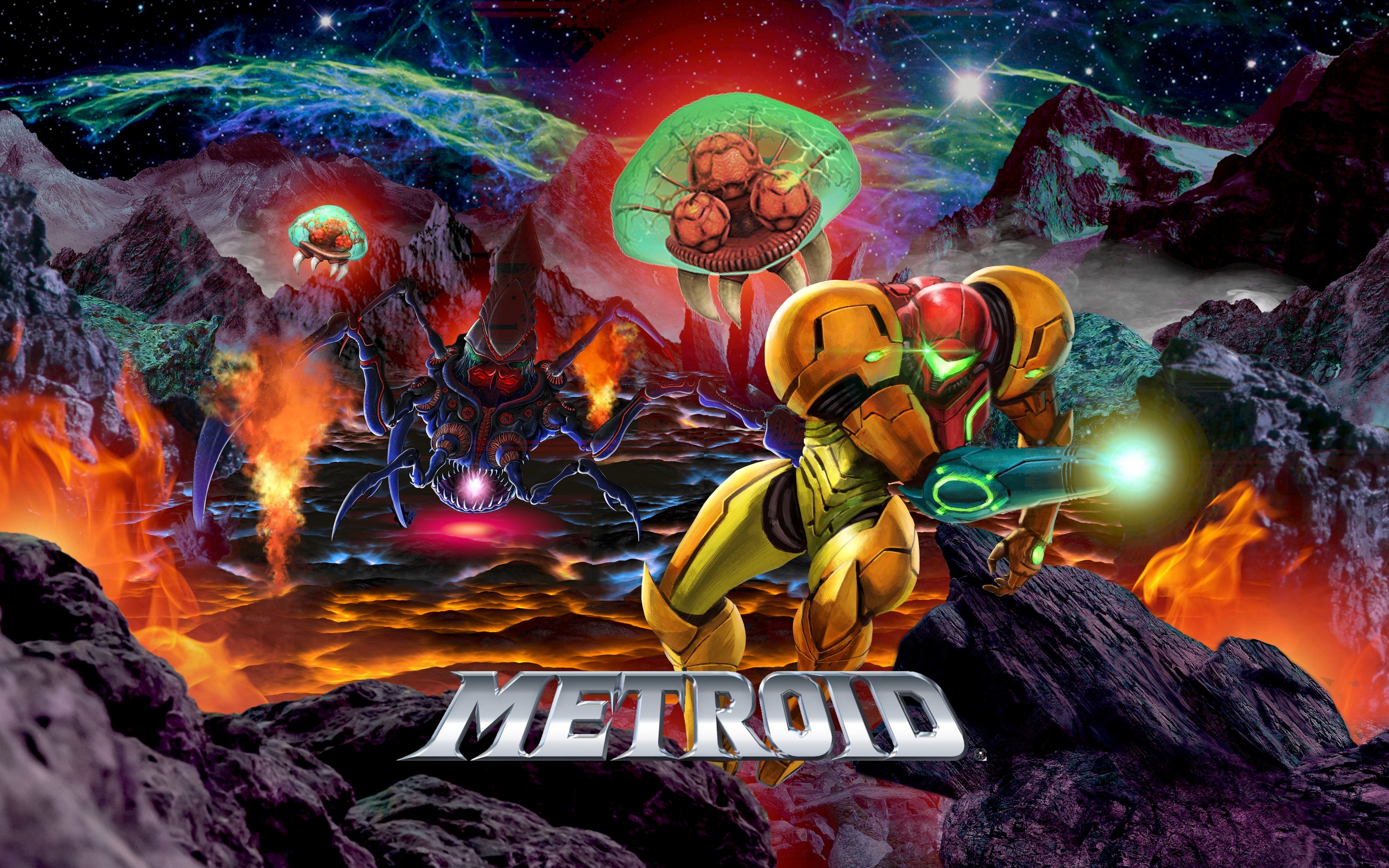 4000x2500 wallpaper of Metroid Prime vs Samus, Desktop