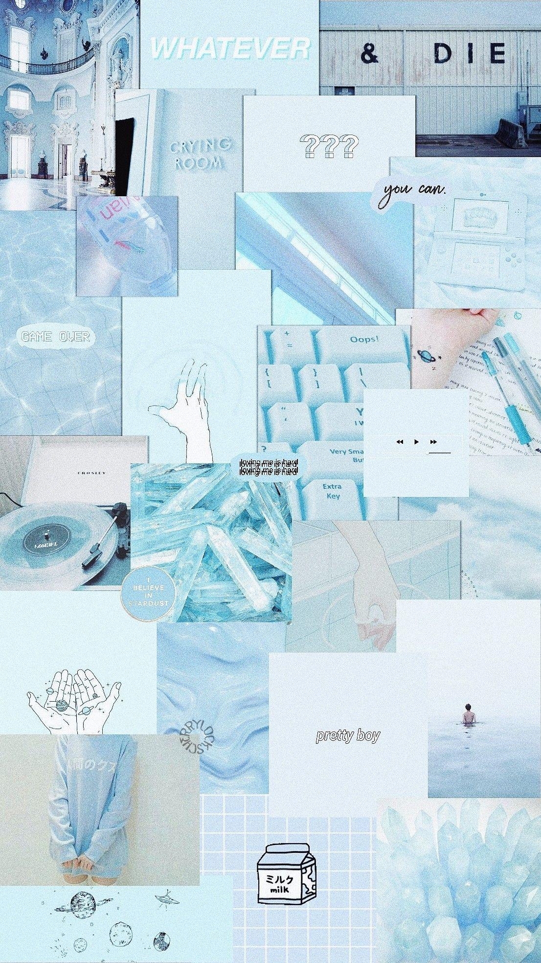 1110x1970 Pastel Blue Aesthetic iPhone Wallpaper, Phone