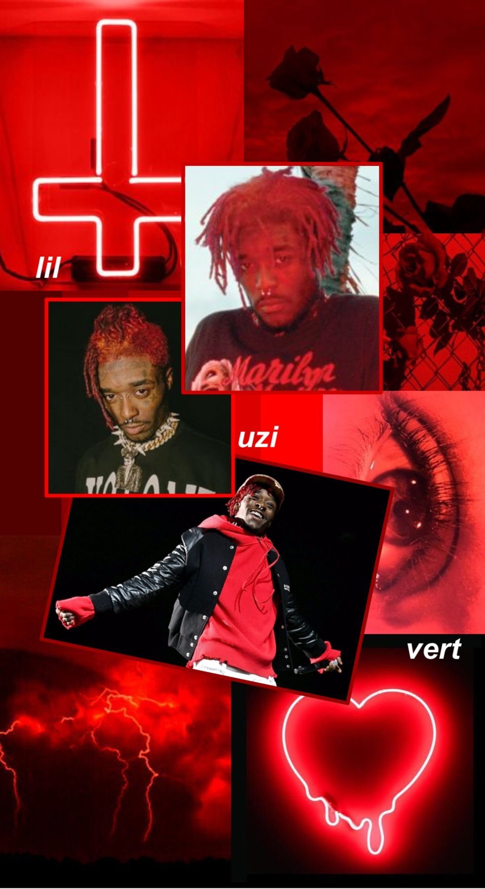 990x1810 liluzivert #liluzi #redwallpaper #redaesthetic #aesthetic, Phone