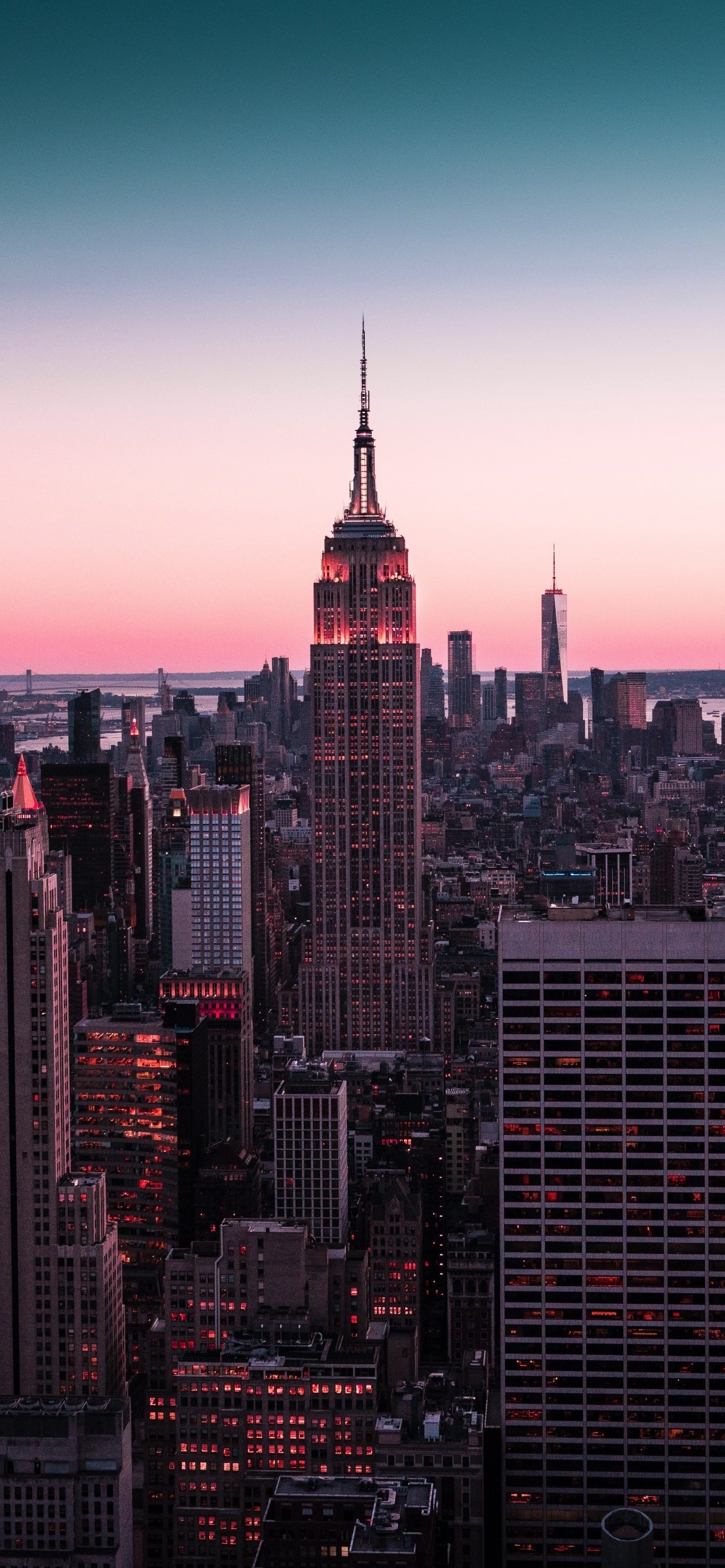 1170x2540 Empire State Building Wallpaper 4K, New York City, World, Phone