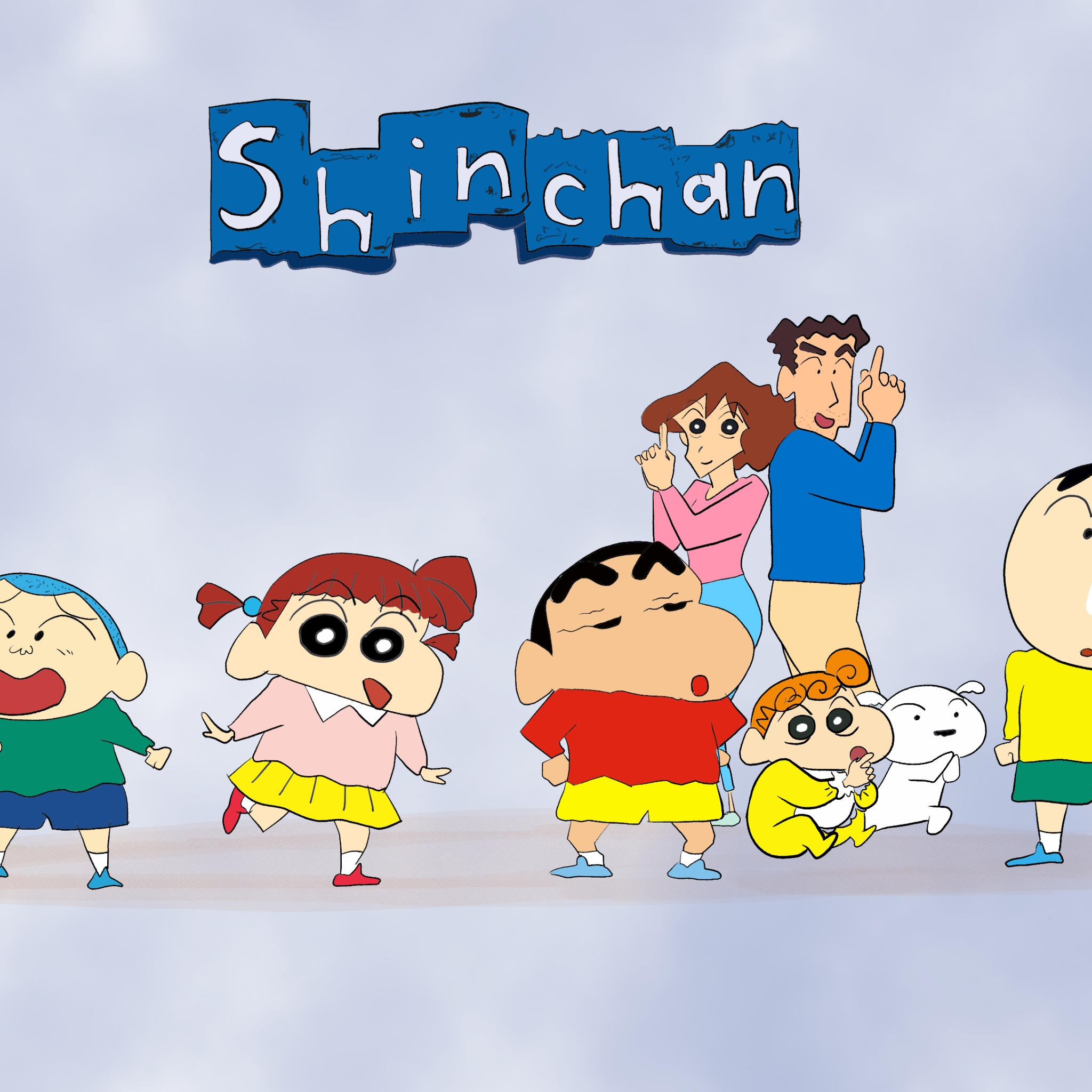 2050x2050 Shin Chan Wallpaper 4K, Shinchan Nohara, Mitsy Nohara, Harry Nohara, Movies, Phone