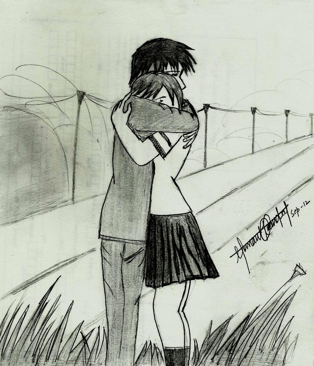 1280x1490 Breakup Sad Love Pencil Painting Break Up Drawing Break Up, Phone