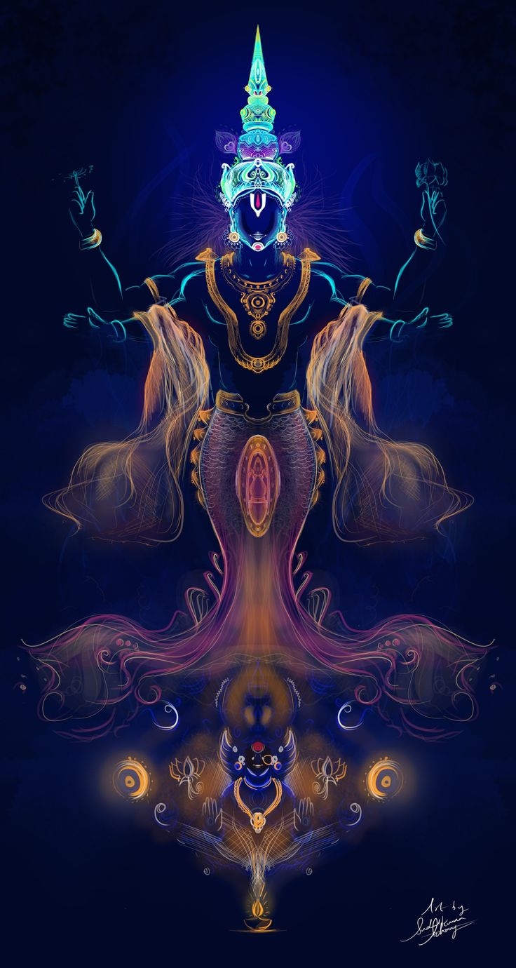 740x1380 Vishnu. God illustrations, Vedic art, Goddess artwork, Phone