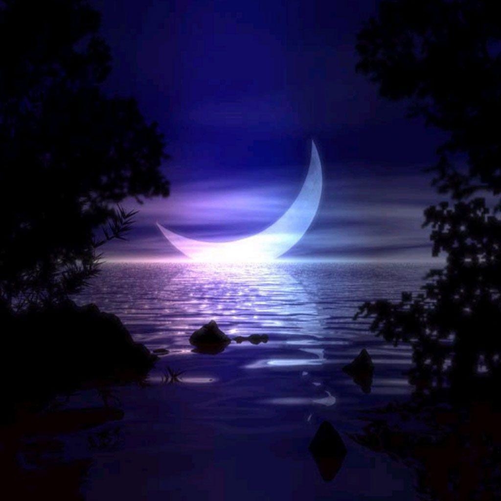 1030x1030 Moonlit Sky Tablet wallpaper and background. Landscape wallpaper, Phone