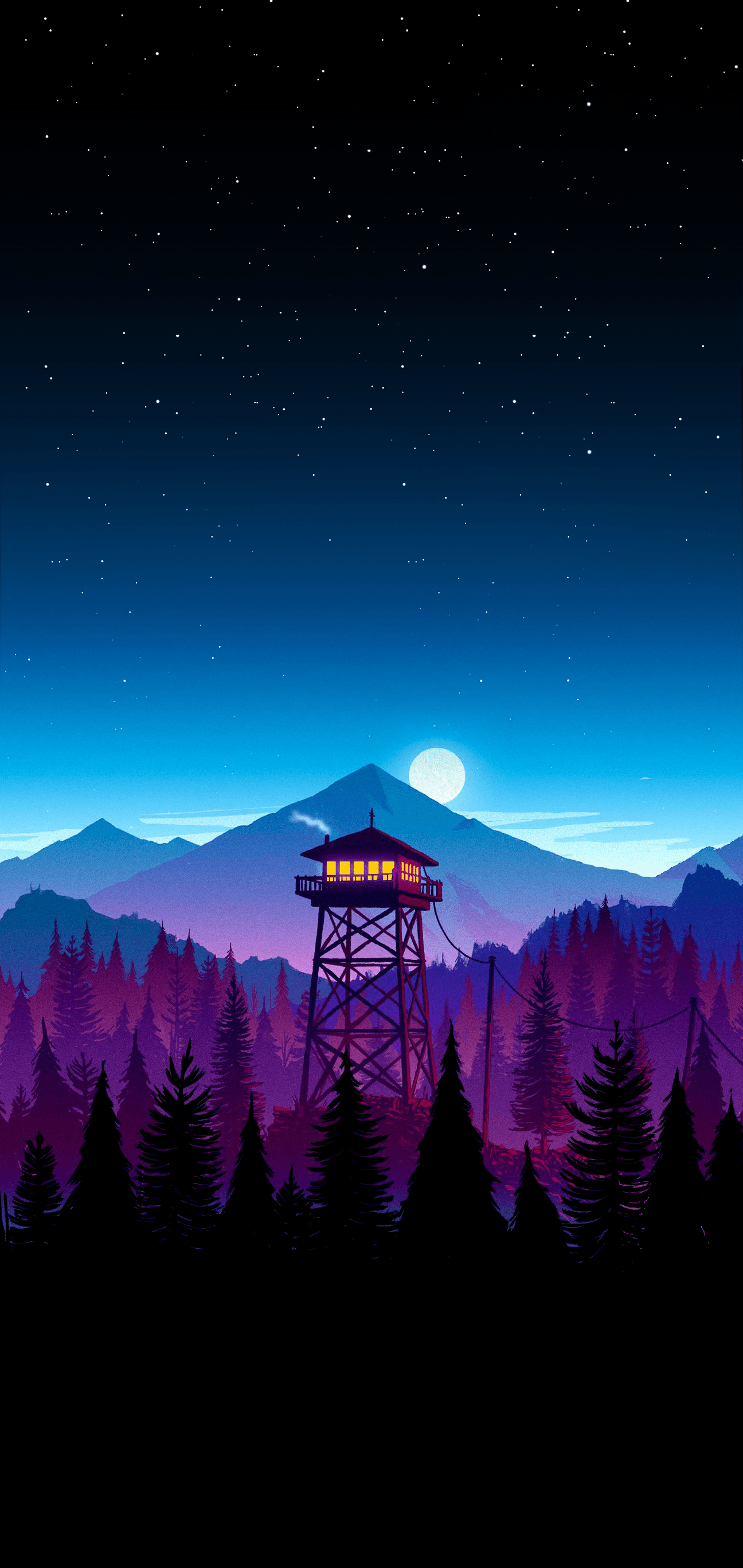 1300x2740 Firewatch wallpaper I made for my iPhone X. Minimalist, Phone