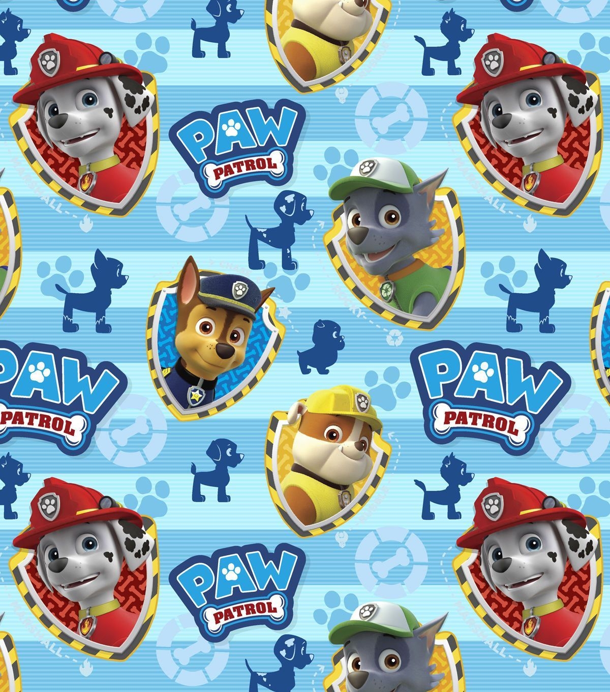 1200x1360 Nick Jr. Paw Patrol Rescue Stripe Cotton Fabric. Decoração festa, Phone