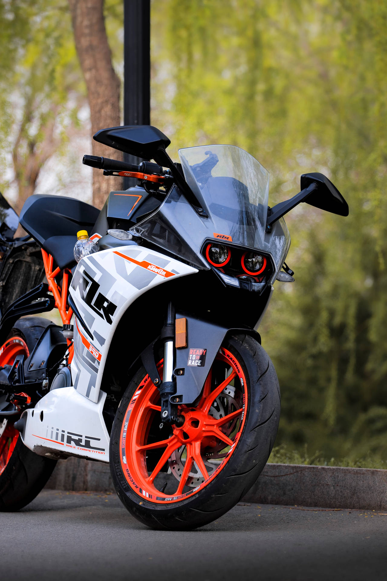 1280x1920 Download Ktm Rc 390 Orange Wheels Wallpaper, Phone