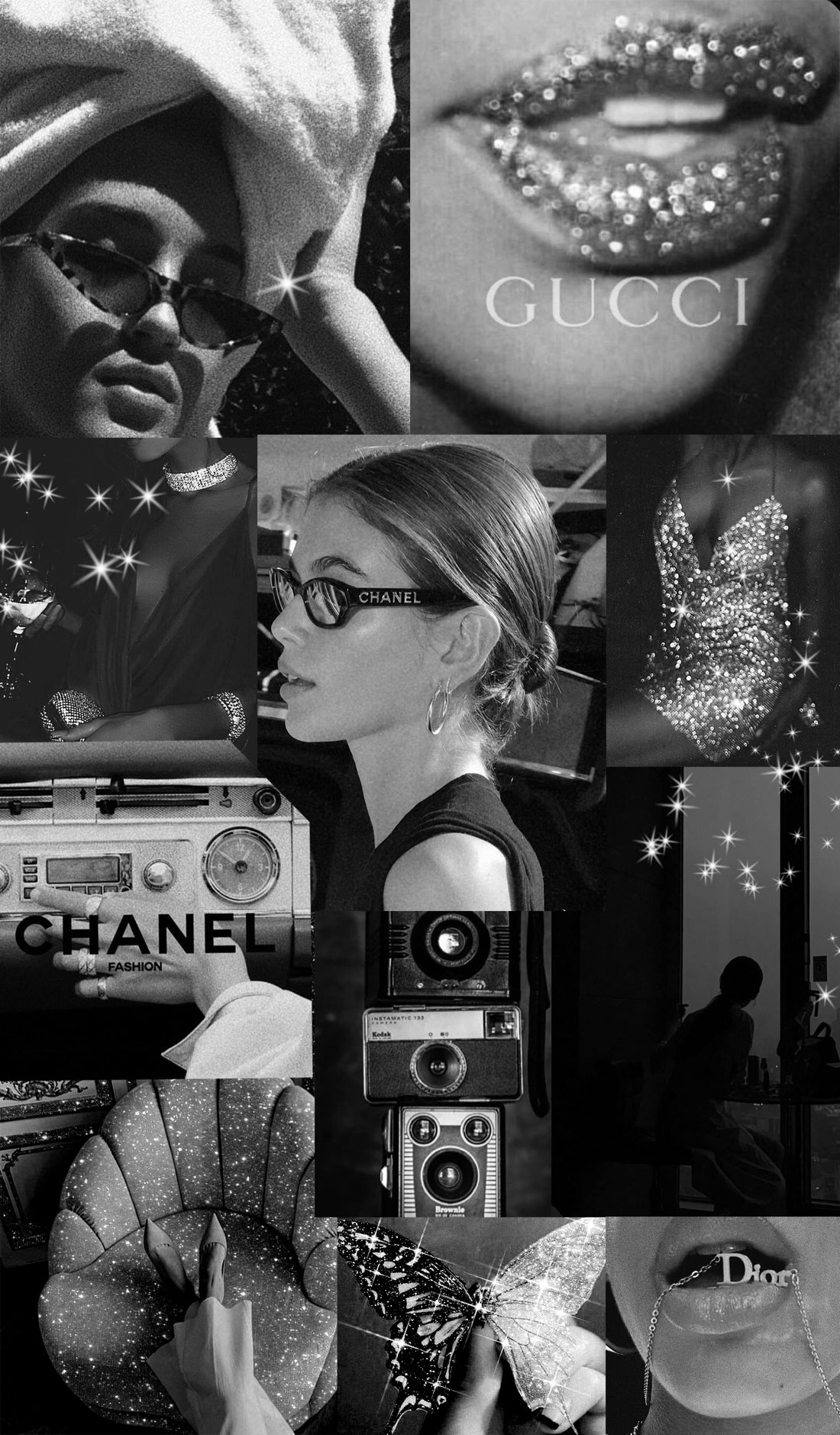 1100x1880 Black Collage Wallpaper, Rich Girl Aesthetic, Phone