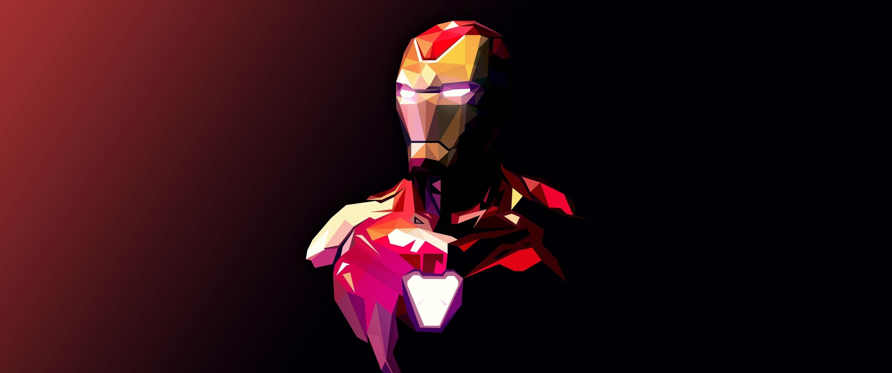 3440x1440 Iron Man Wallpaper 4K, Pixel art, Dual Screen