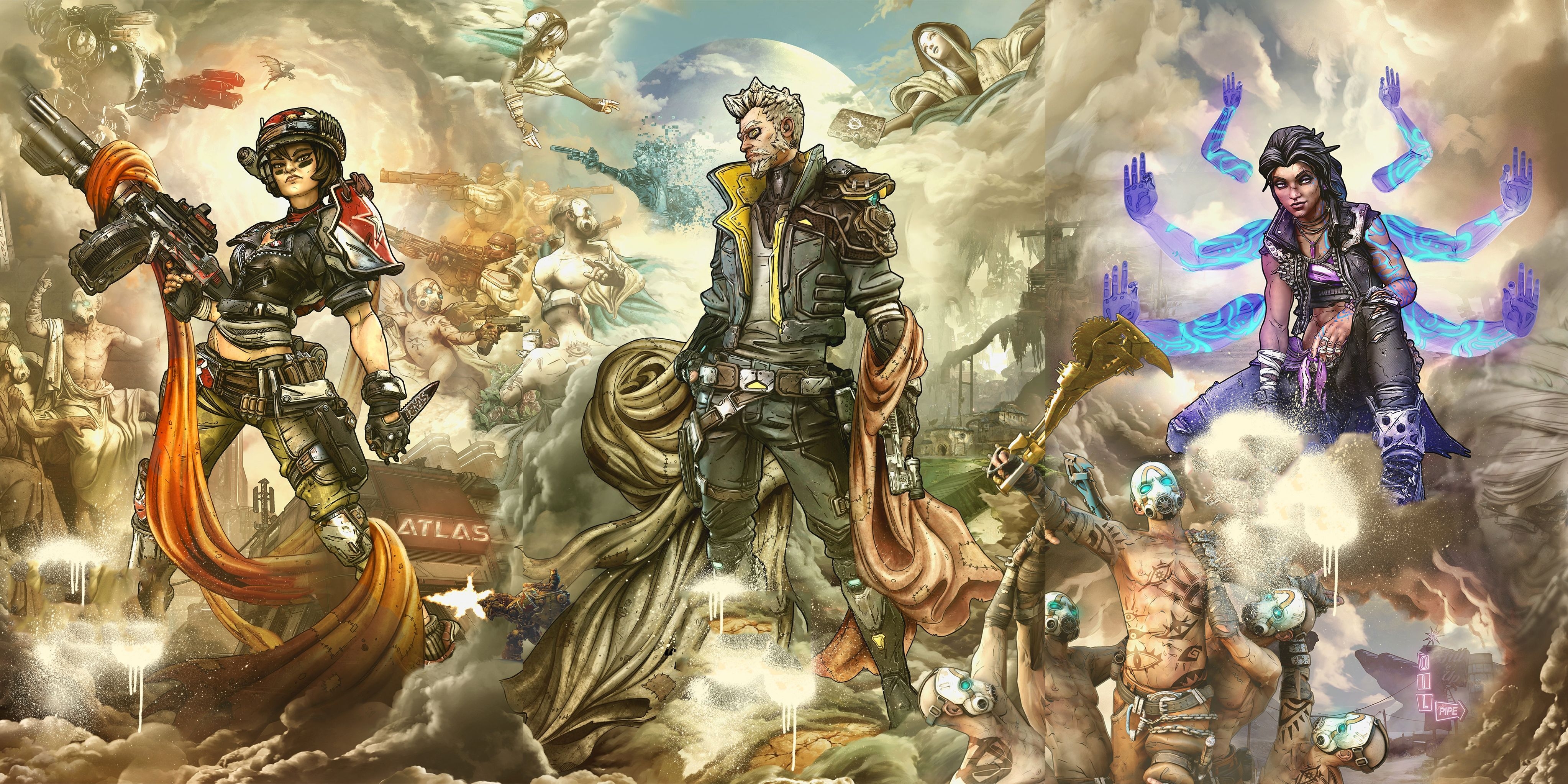 4100x2050 Borderlands 3 4k 1366x768 Resolution HD 4k Wallpaper, Image, Background, Photo and Picture, Dual Screen