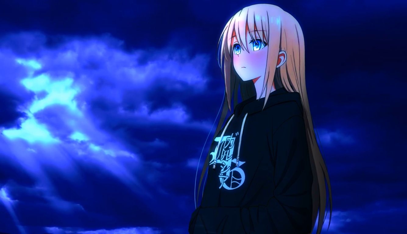 1340x770 Blonde Blue Eye Anime Girl HD Laptop Wallpaper, HD Anime, Desktop