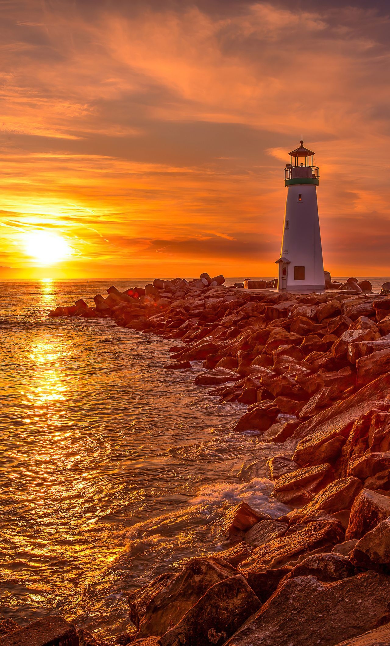 1280x2120 Lighthouse Sunrise And Sunset 4k iPhone HD 4k Wallpaper, Image, Background, Photo and Picture, Phone