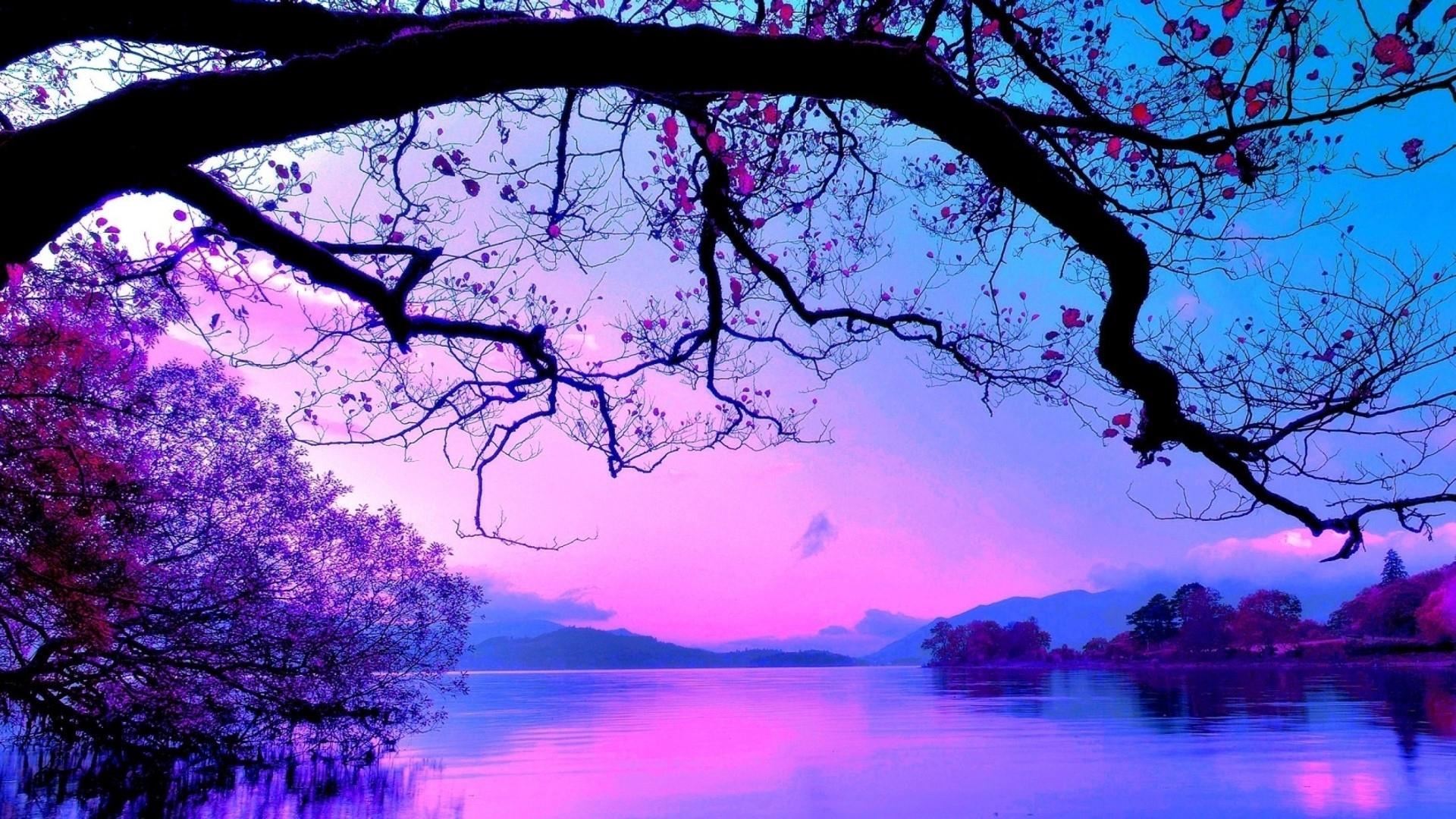 1920x1080 Purplish Blue Landscape Wallpaper. Wallpaper Studio 10, Desktop