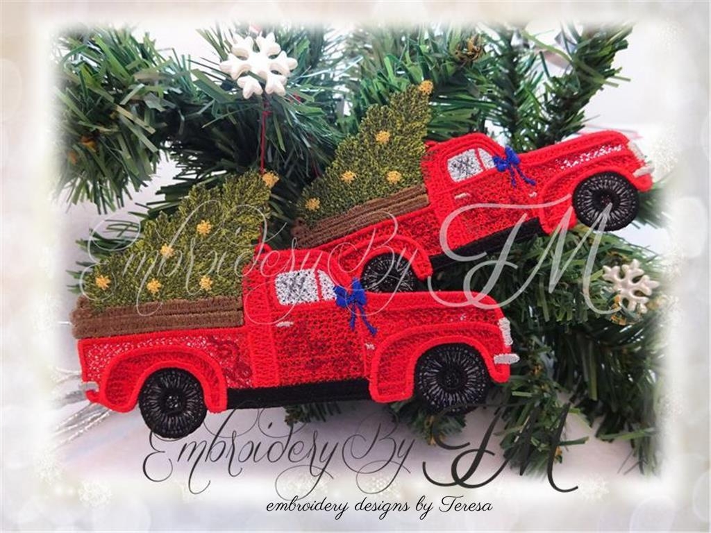 1030x770 Red truck christmas FSL / two sizes, Desktop