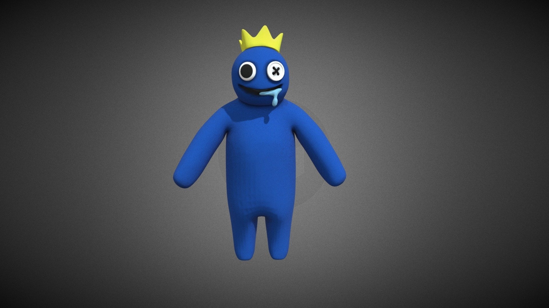 1920x1080 Blue from rainbow friends (rigged) Free 3D model by yes [c053ca2], Desktop