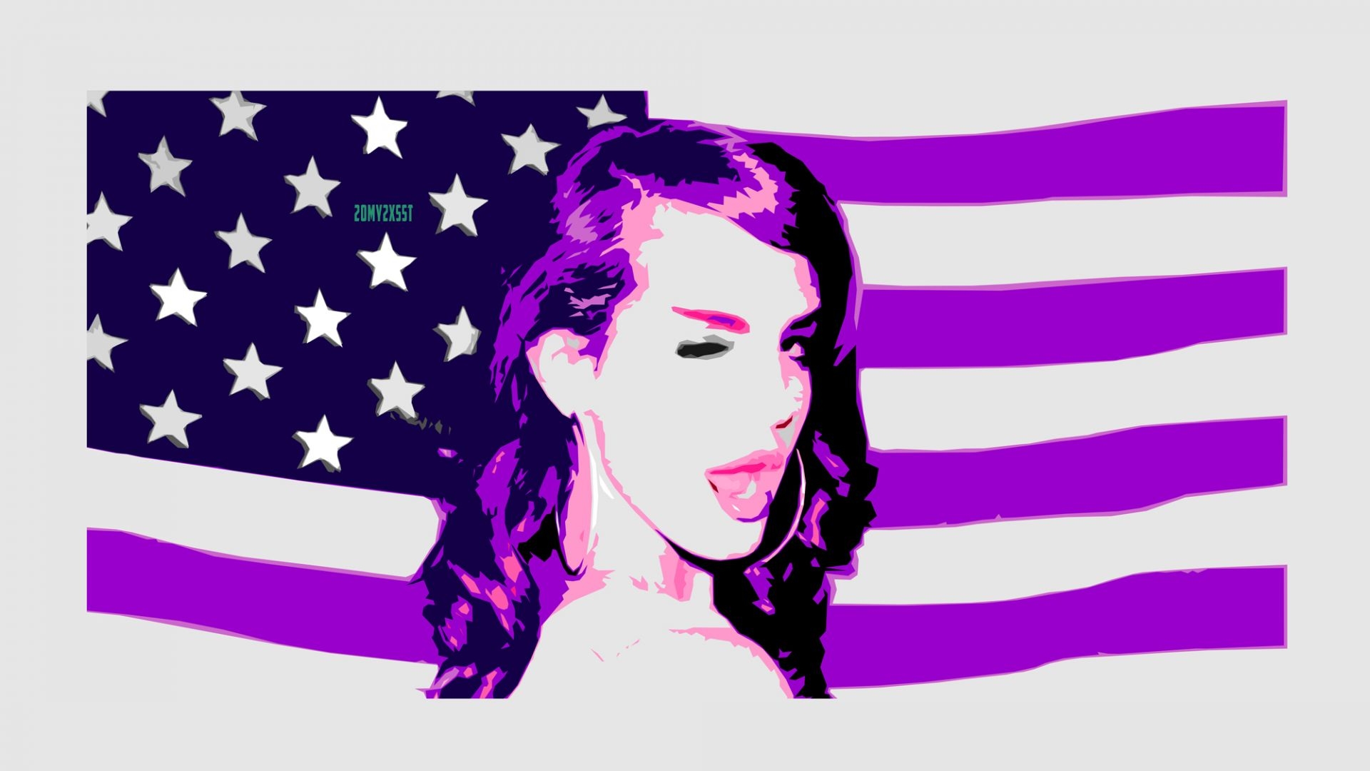 1920x1080 Desktop Wallpaper Lana Del Ray, Art, American Flag, HD Image, Picture, Background, Lps6d1, Desktop