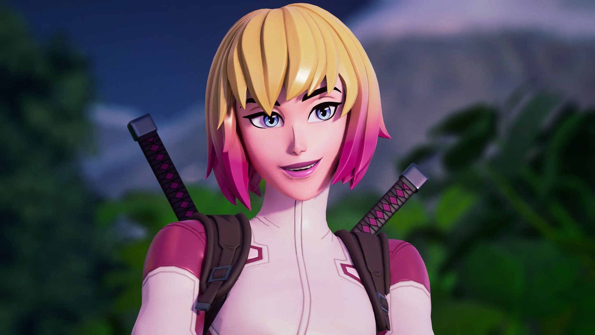 2050x1160 Gwenpool Fortnite wallpaper, Desktop