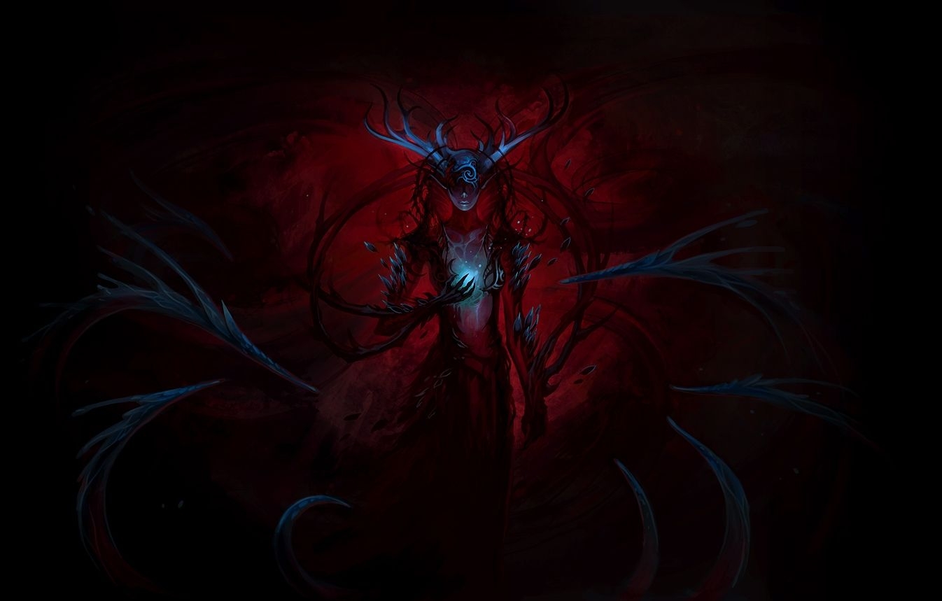 1350x860 women dark demon  wallpaper High Quality Wallpaper, High Definition Wallpaper, Desktop