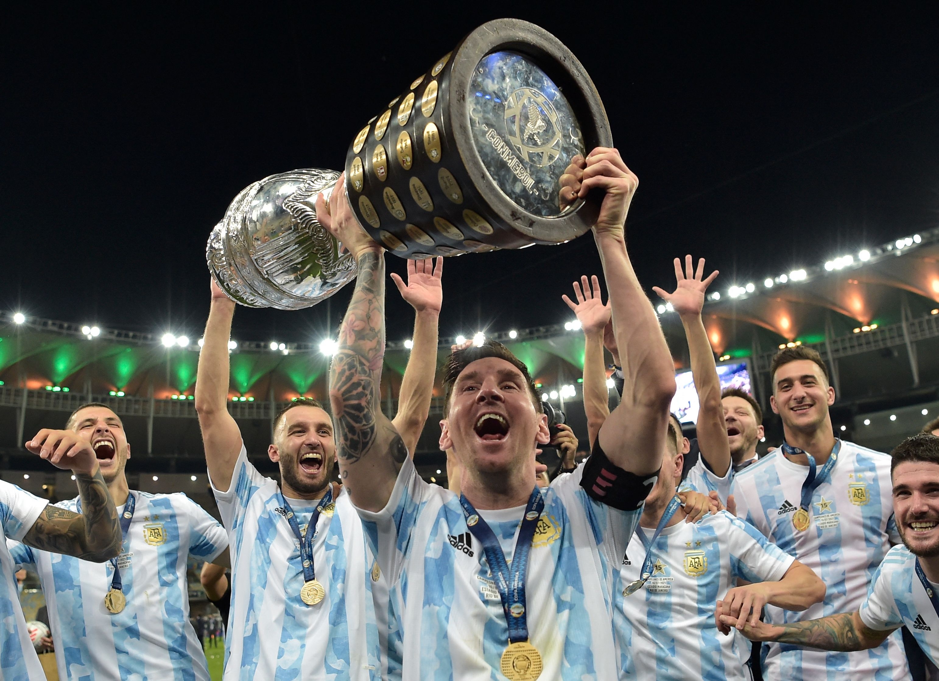 3090x2240 In pics: Lionel Messi celebrates Argentina's Copa America win, Desktop