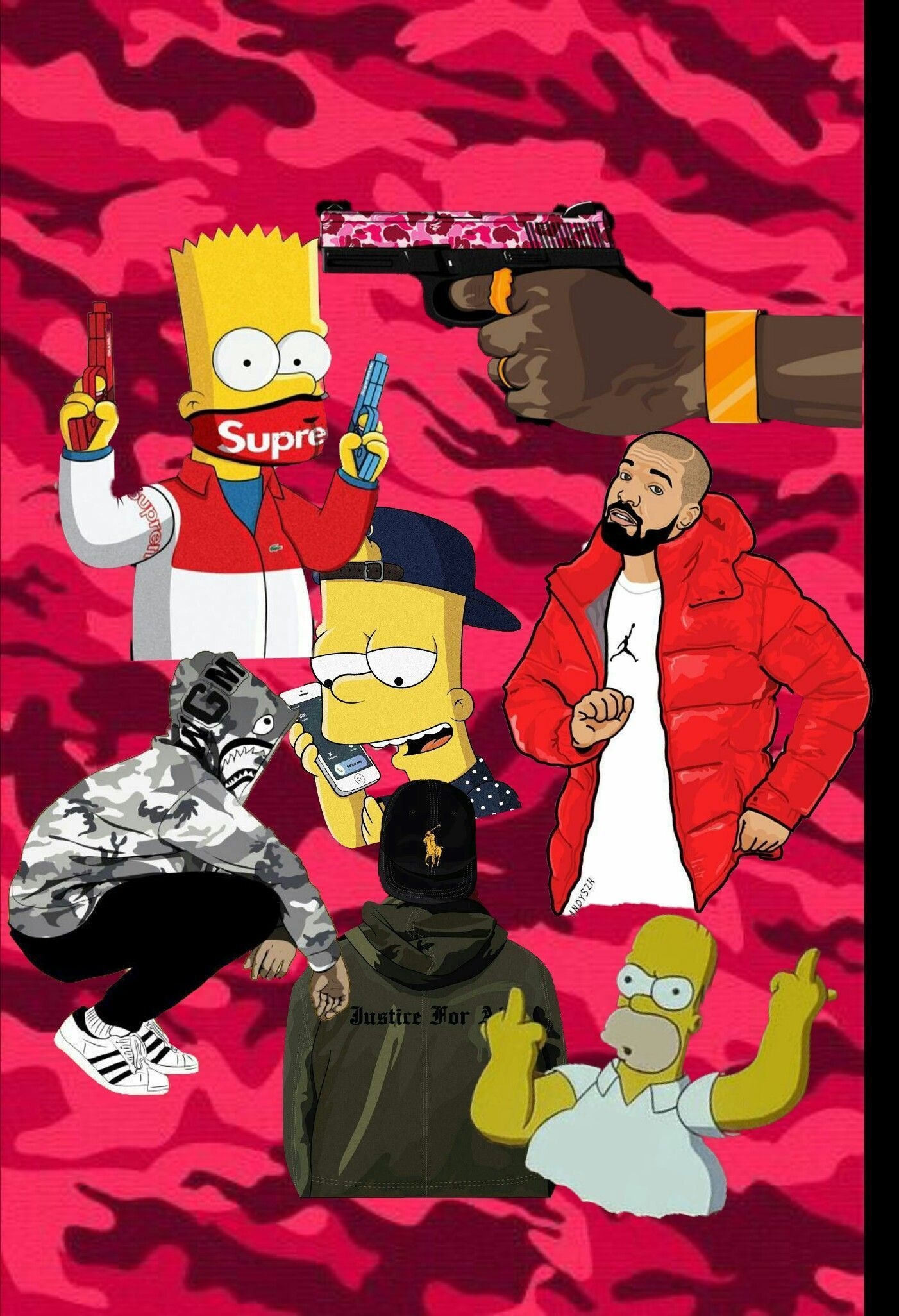 1410x2060 BAPE Bart Simpson Wallpaper.com, Phone