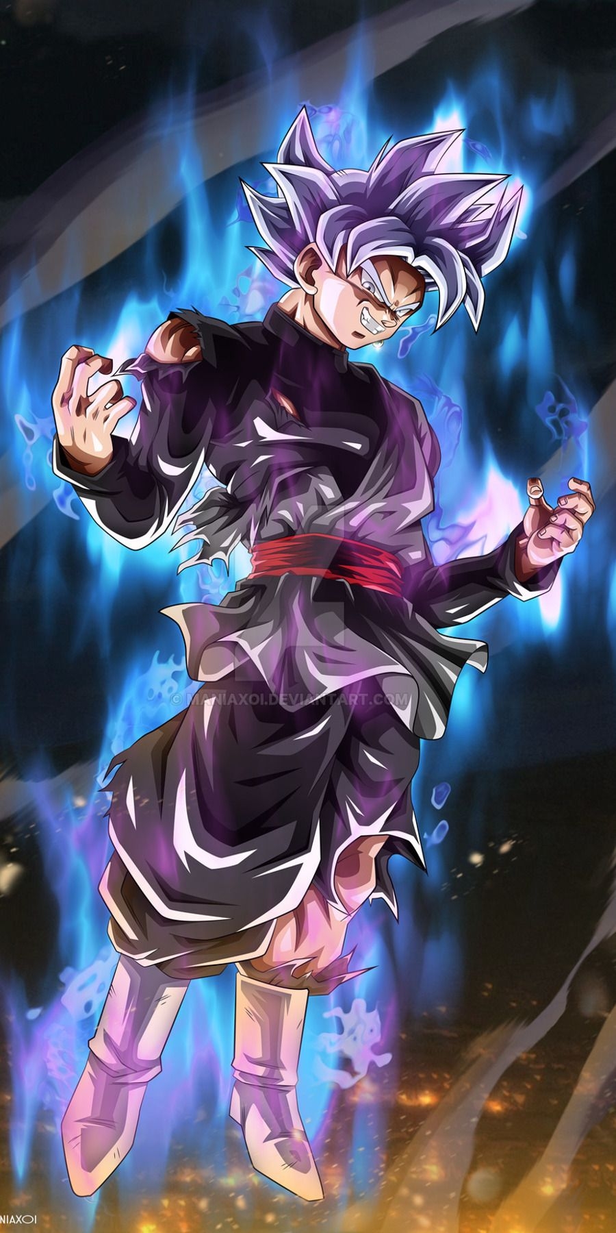 900x1800 Goku Black fanart [] + live wallpaper in comments, Phone