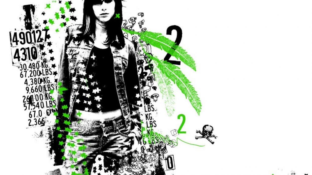 1250x700 Fashion model girl abstract patterns weed wallpaperx1080, Desktop