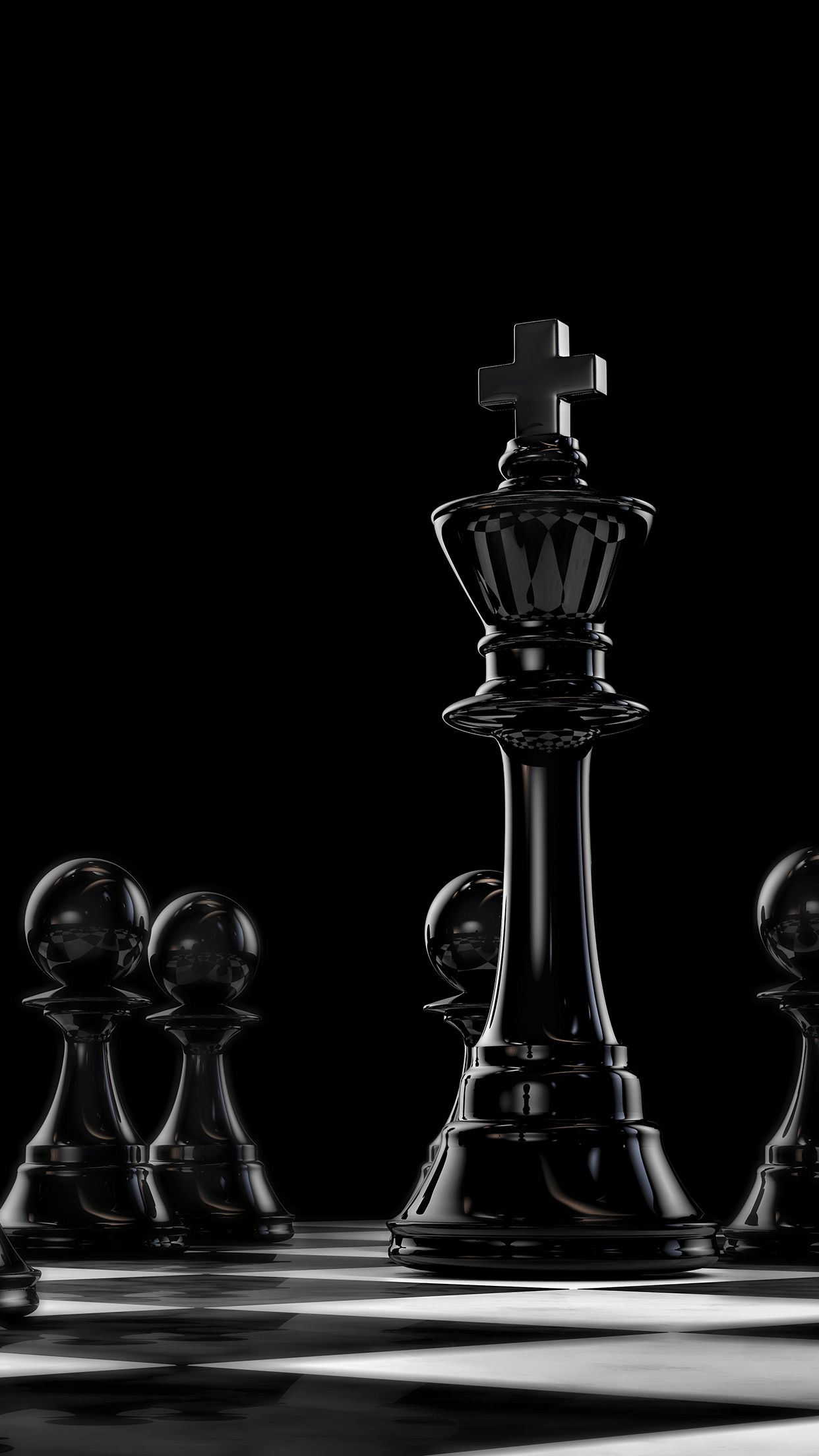 1250x2210 iPhone HD Wallpaper. Chess king, Black wallpaper, Chess, Phone