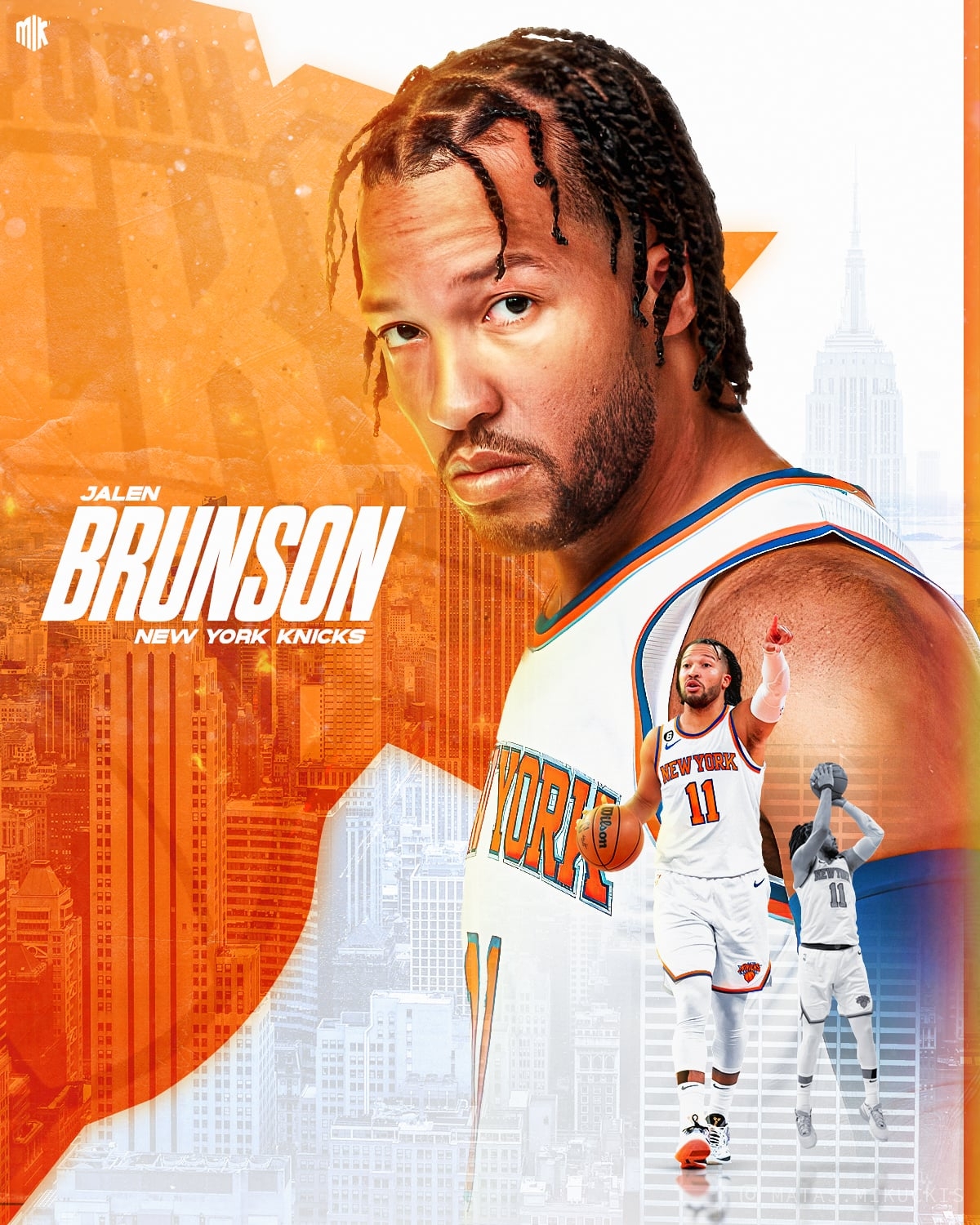 1200x1500 Jalen Brunson.. Poster Design, Phone