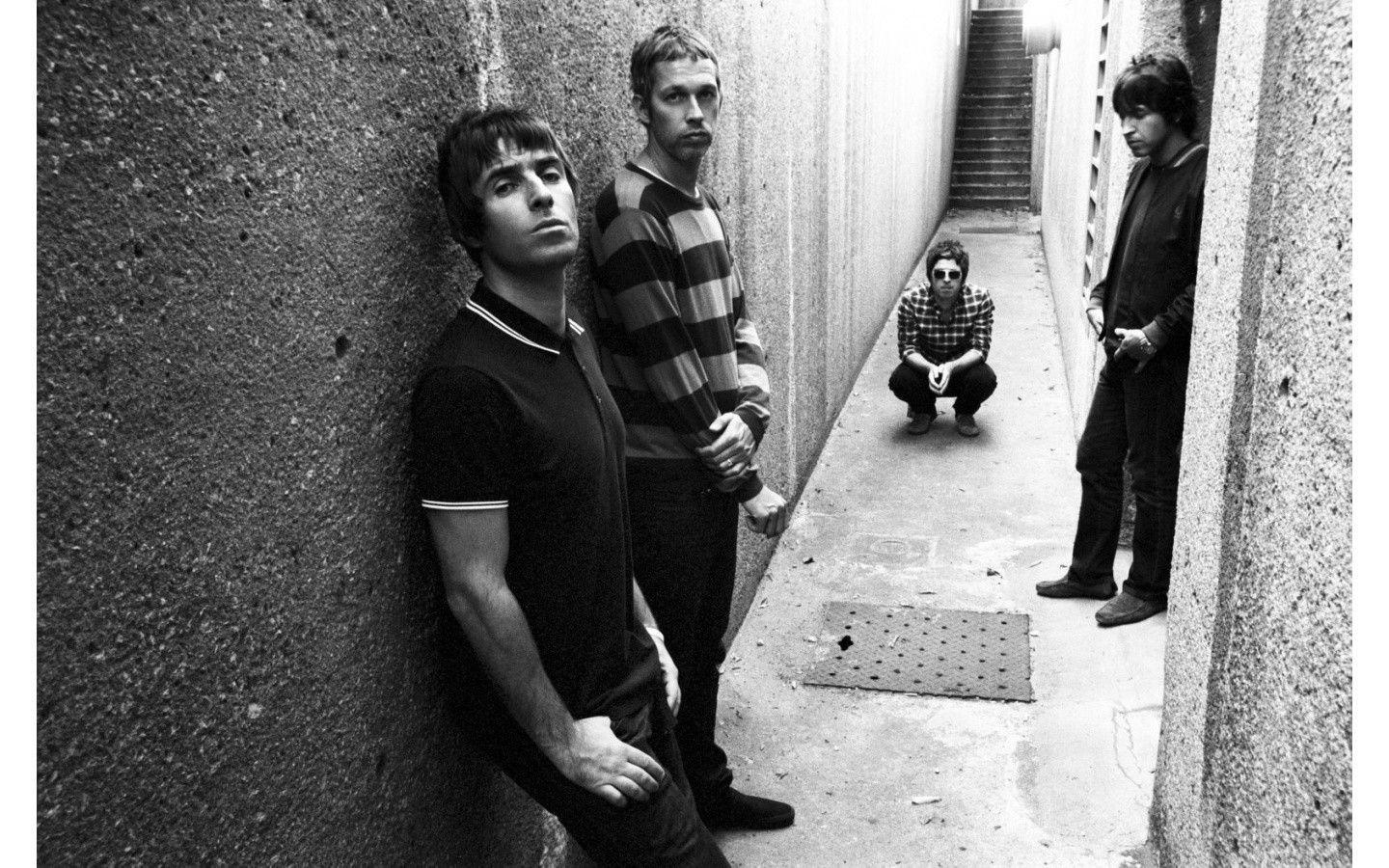 1440x900 Oasis Wallpaper black and white, Desktop