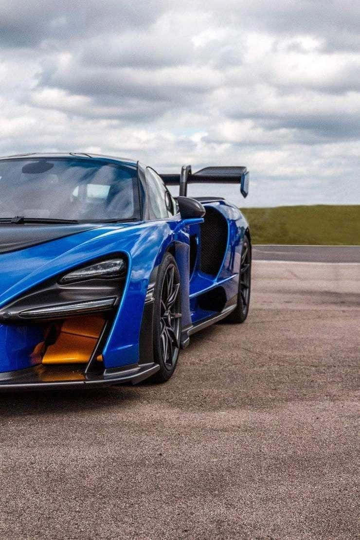 740x1110 Download Blue Mclaren Senna Diamond Car Wallpaper, Phone