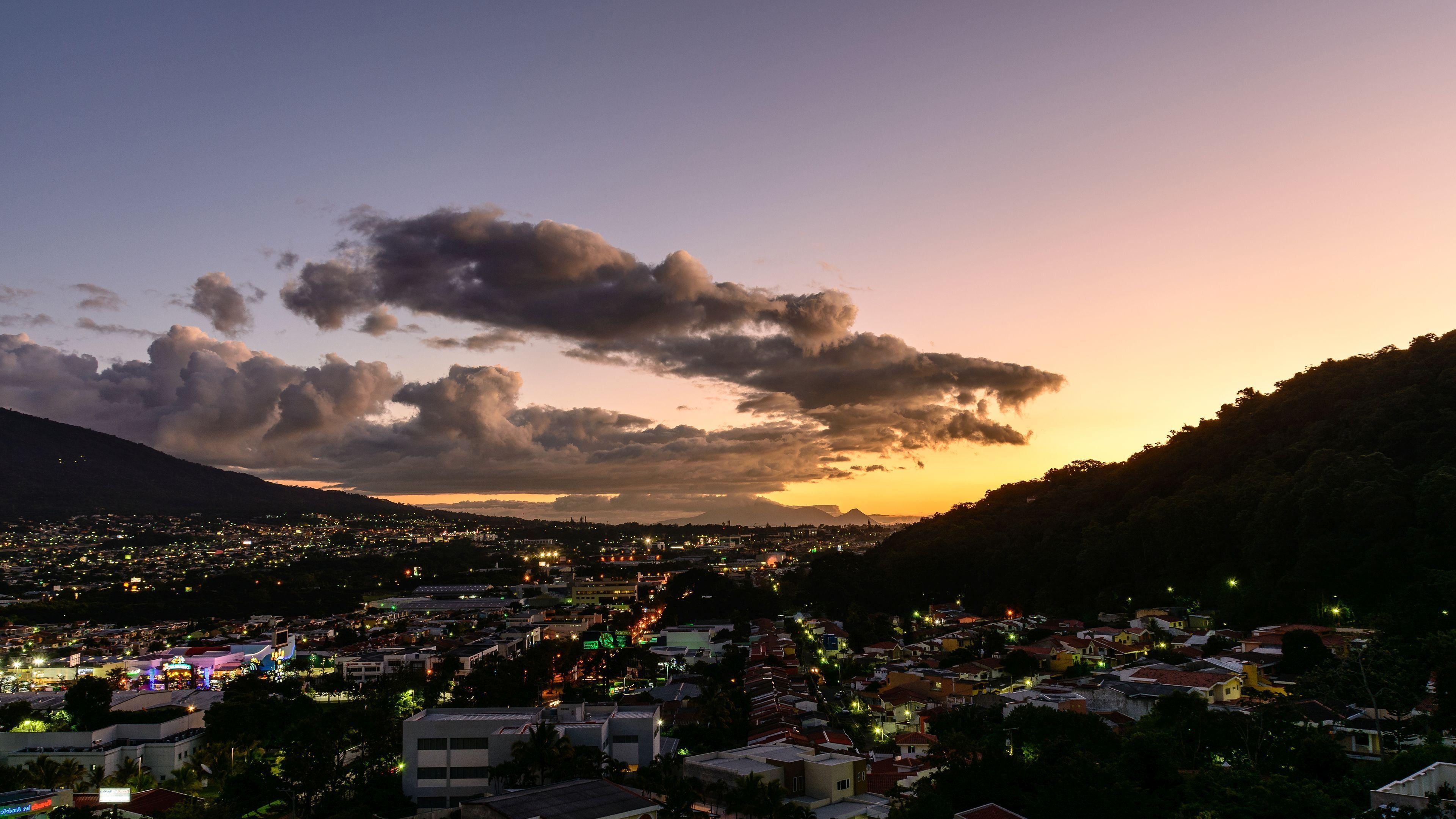 3840x2160 San Salvador after the sunset HD desktop wallpaper, Widescreen, Desktop