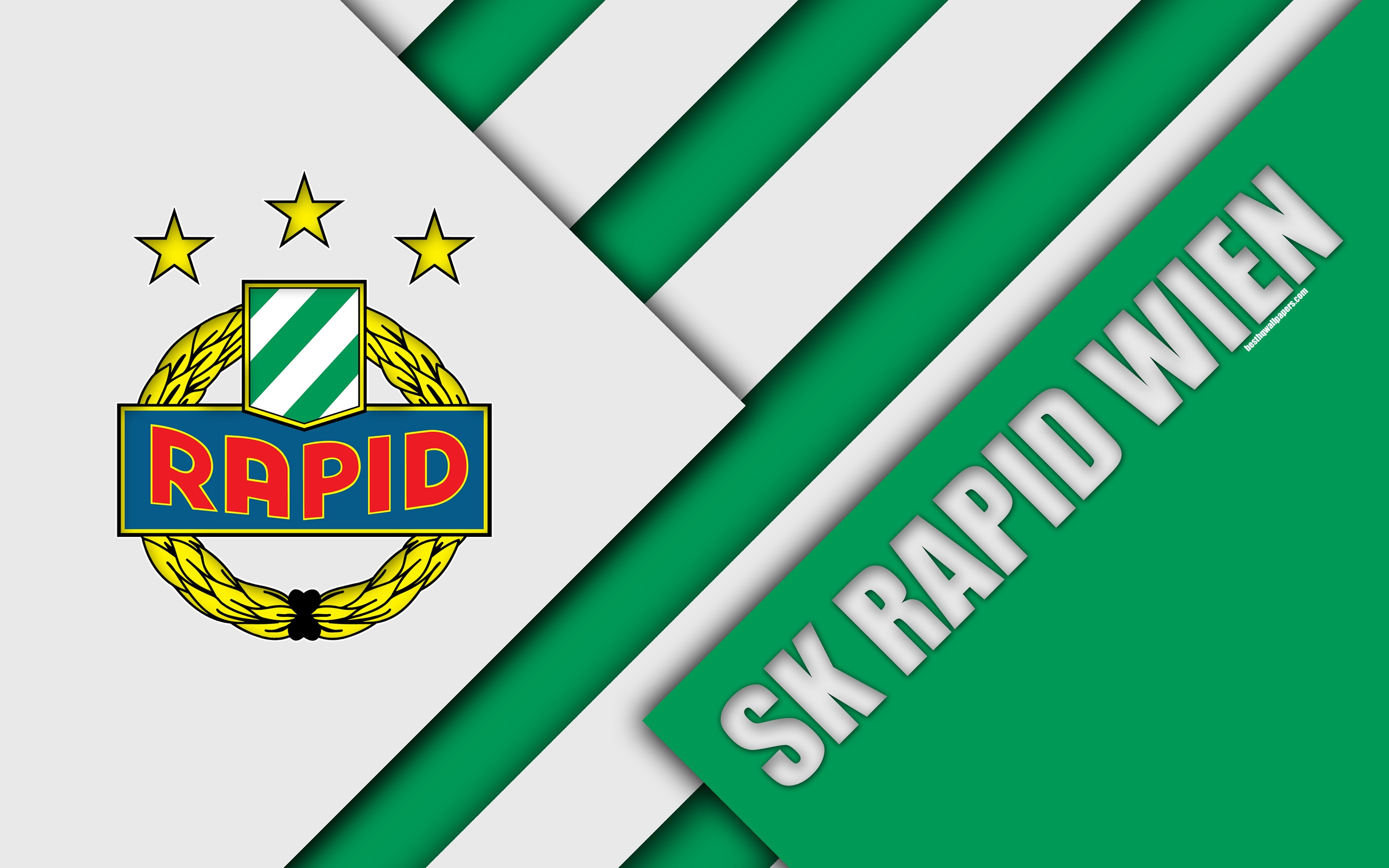 3840x2400 Download wallpaper SK Rapid Wien, Austrian football club, 4k, Desktop