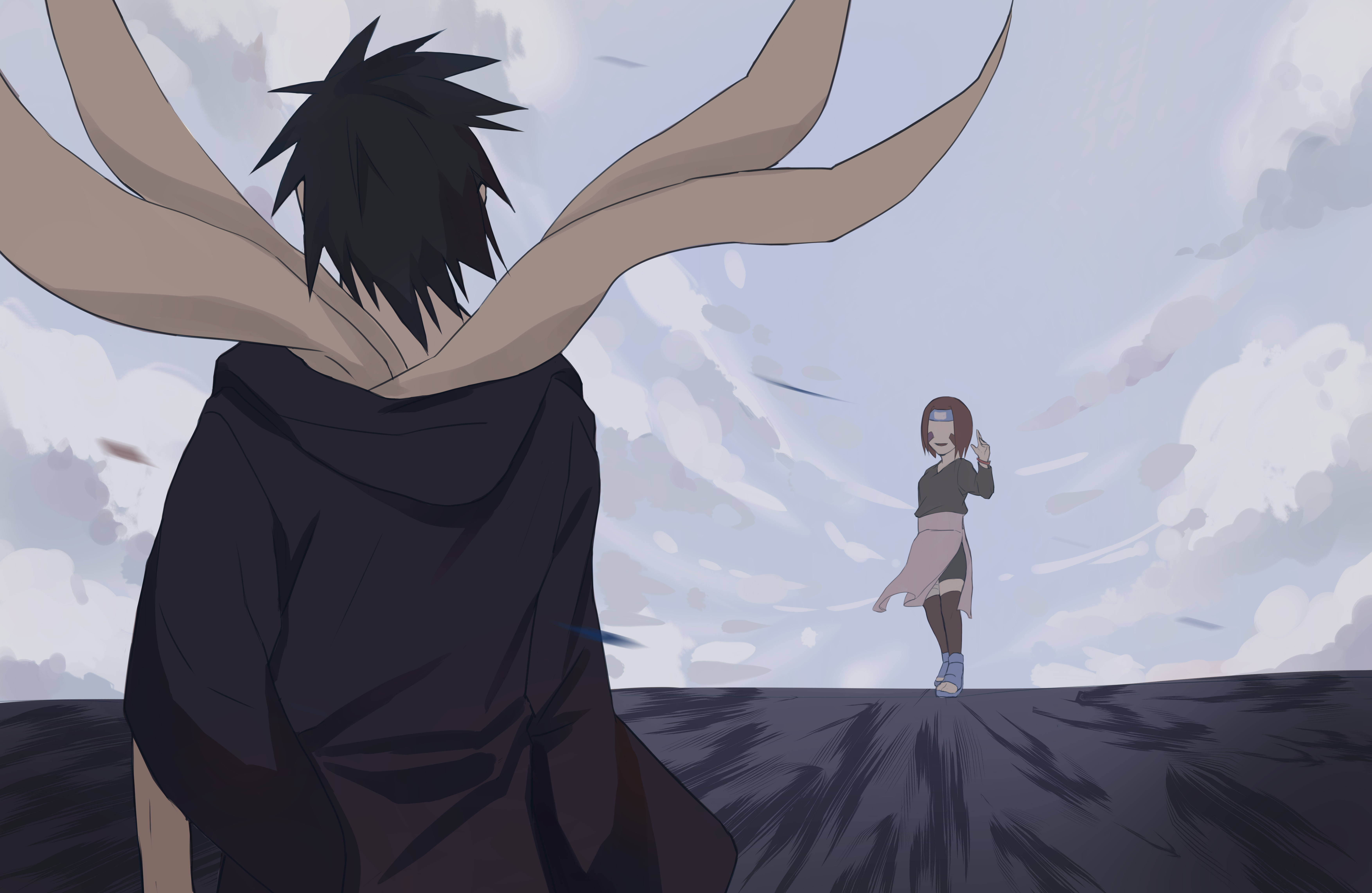 7020x4570 Rin Nohara Obito Uchiha Anime Naruto 4k, Desktop