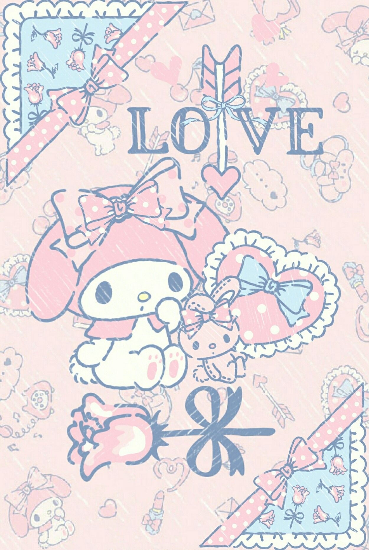 1250x1860 My Melody LOVE ALWAYS St. Valentine's Day, as courtesy of Sanrio. My melody wallpaper, Sanrio wallpaper, Melody hello kitty, Phone