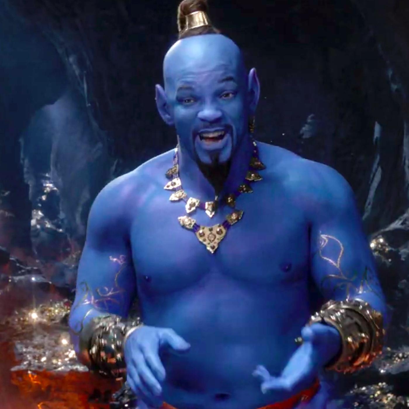 1400x1400 Aladdin's Grammys trailer finally reveals Will Smith's very blue, Phone