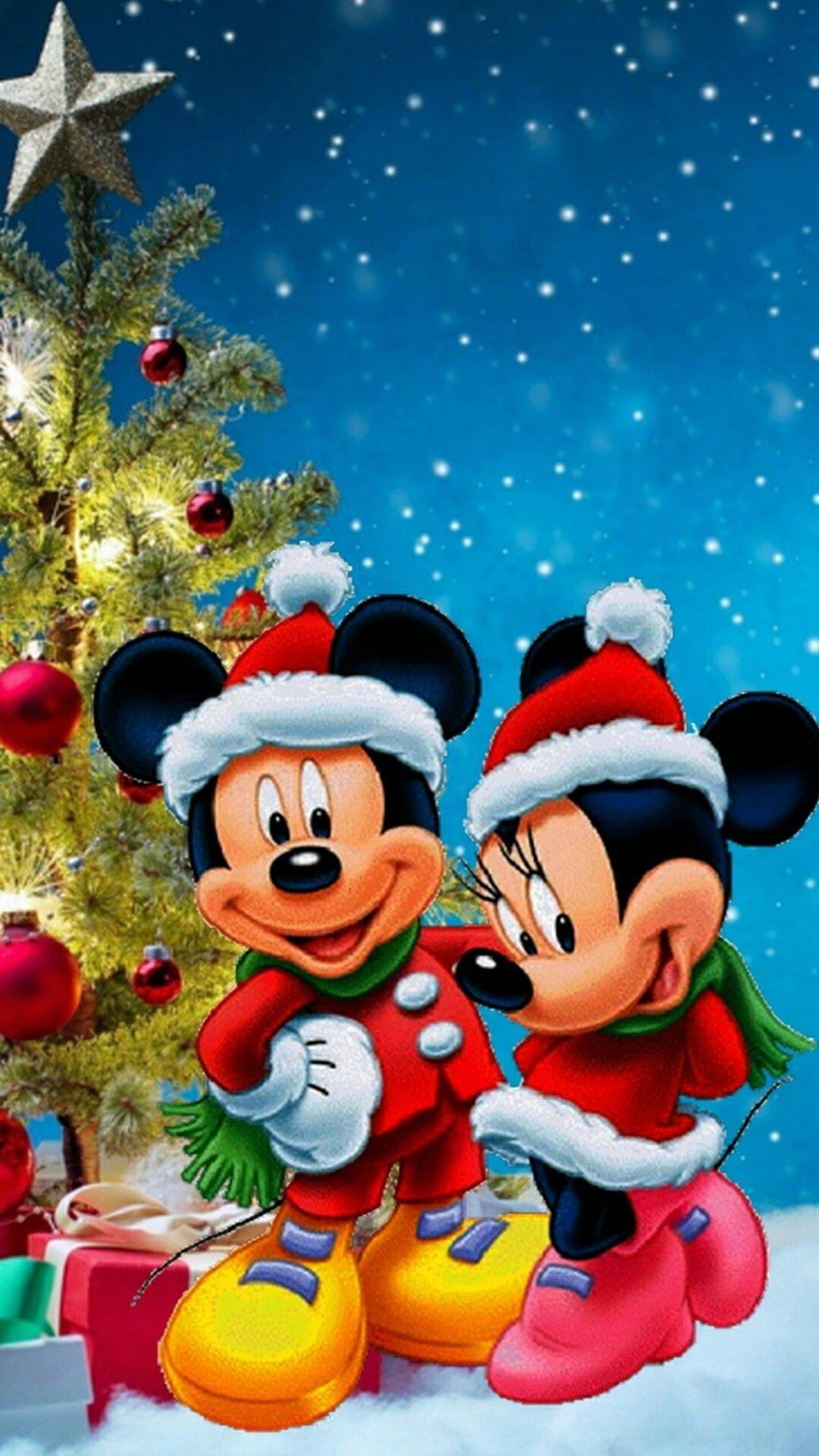 1080x1920 Mickey Christmas Wallpaper, Phone