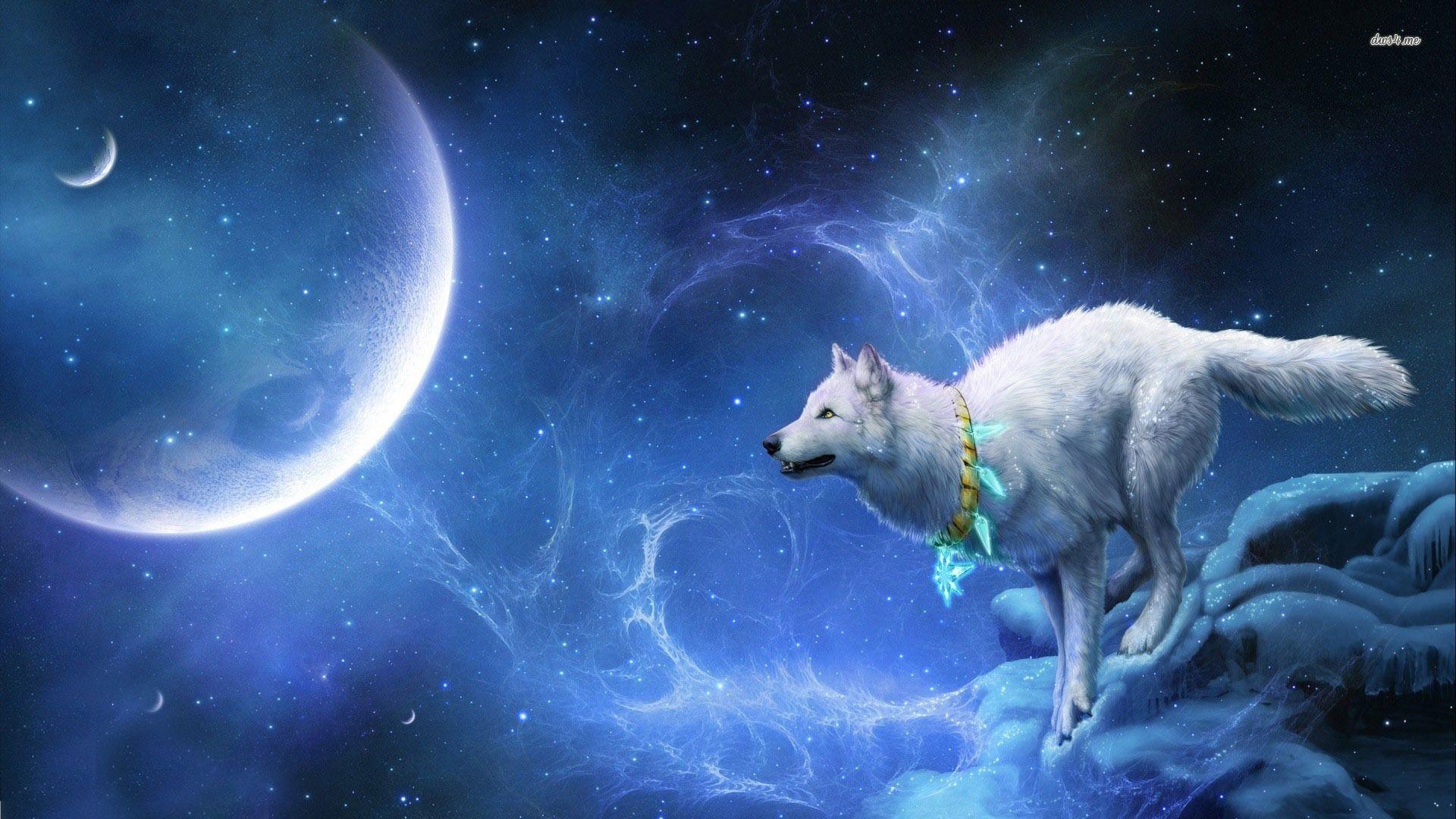 1920x1080 Galaxy Wolf Anime. <3. Wolf and Animal, Desktop