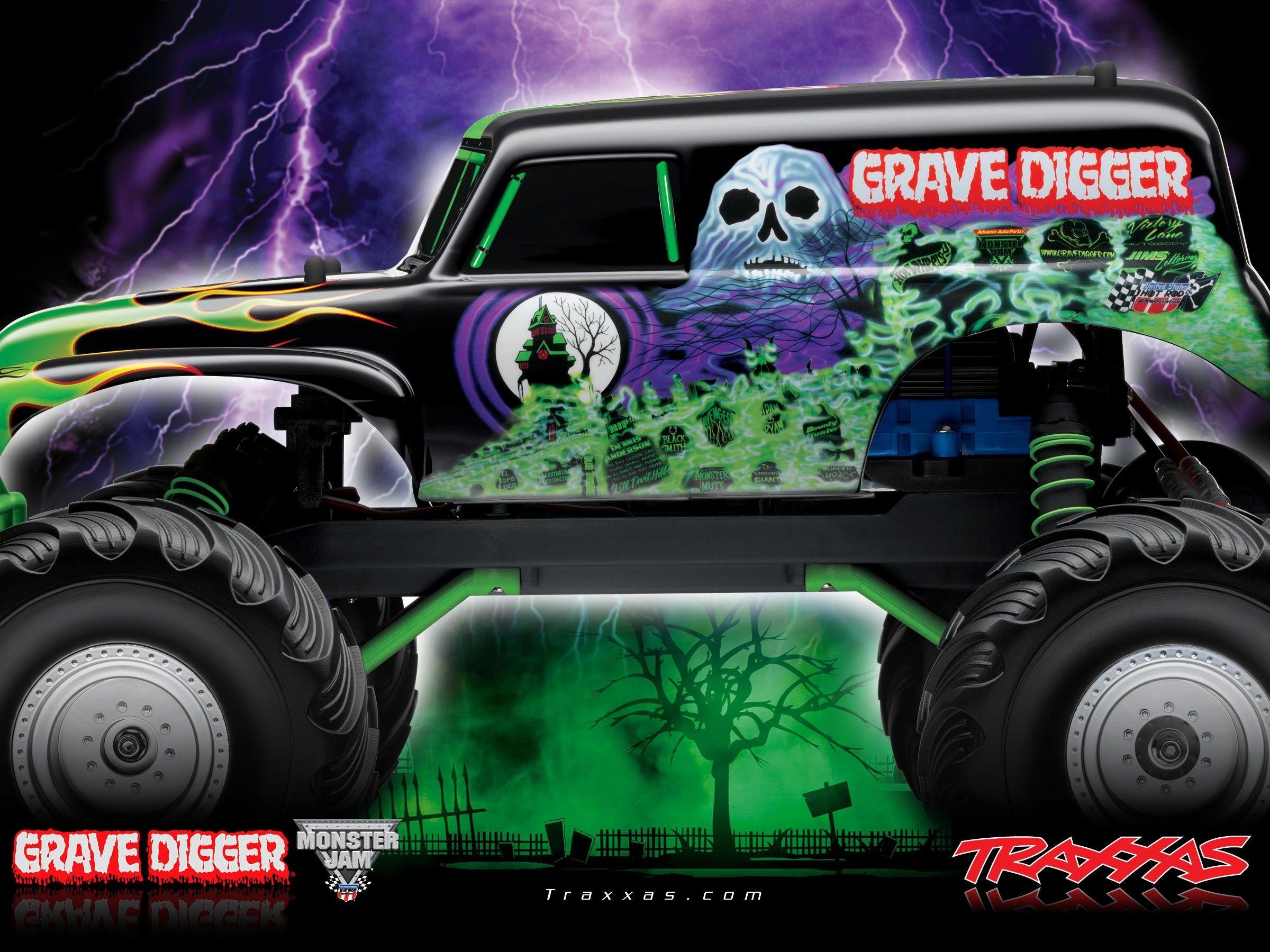 2400x1800 Drawn truck grave digger monster truck and in color drawn, Desktop